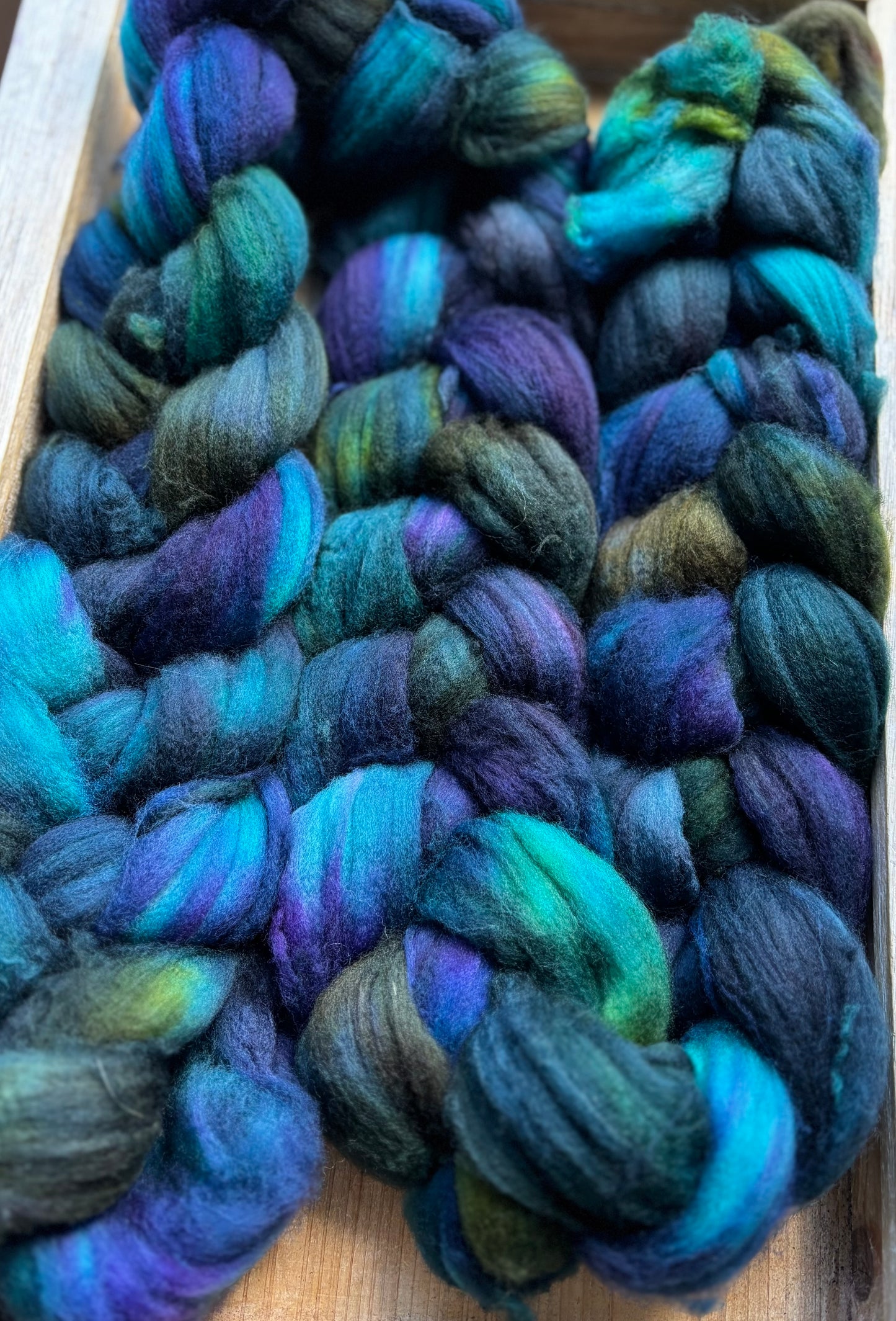 One of a Kind Batch - 100 grams of Spinning Fibre - Superwash Merino Wool 22 Micron - Hand Dyed Combed Top