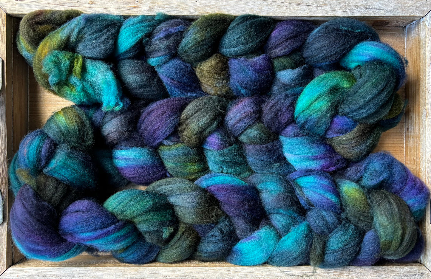 One of a Kind Batch - 100 grams of Spinning Fibre - Superwash Merino Wool 22 Micron - Hand Dyed Combed Top