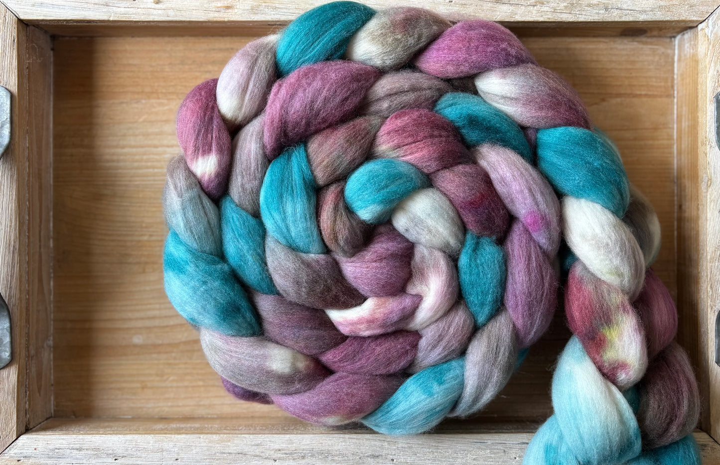 One of a Kind Batch - 100 grams of Spinning Fibre - Untreated Merino Wool 22 Micron - Hand Dyed Combed Top