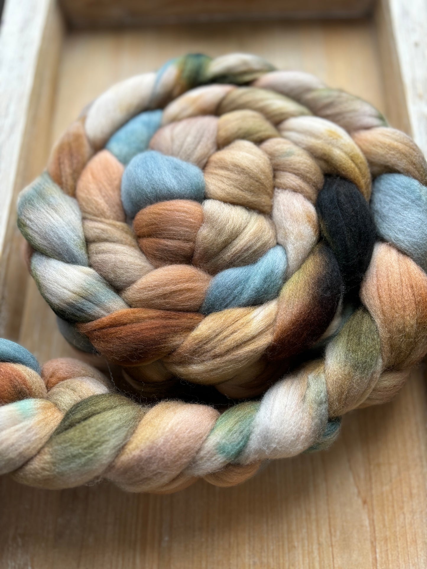 One of a Kind Batch - 100 grams of Spinning Fibre - Untreated Merino Wool 22 Micron - Hand Dyed Combed Top