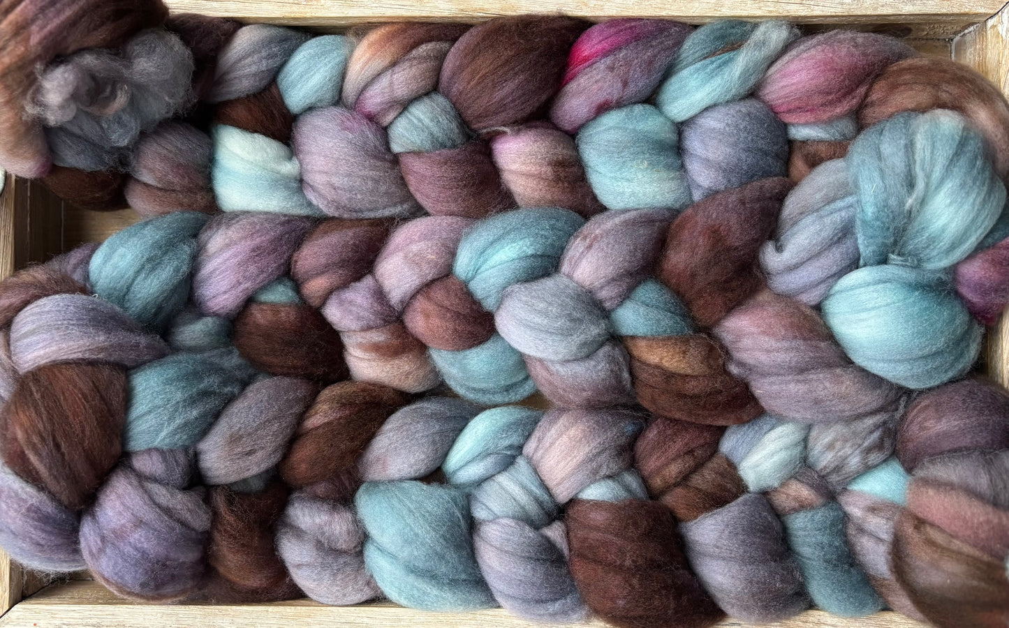 One of a Kind Batch - 100 grams of Spinning Fibre - Superwash Merino Wool 22 Micron - Hand Dyed Combed Top