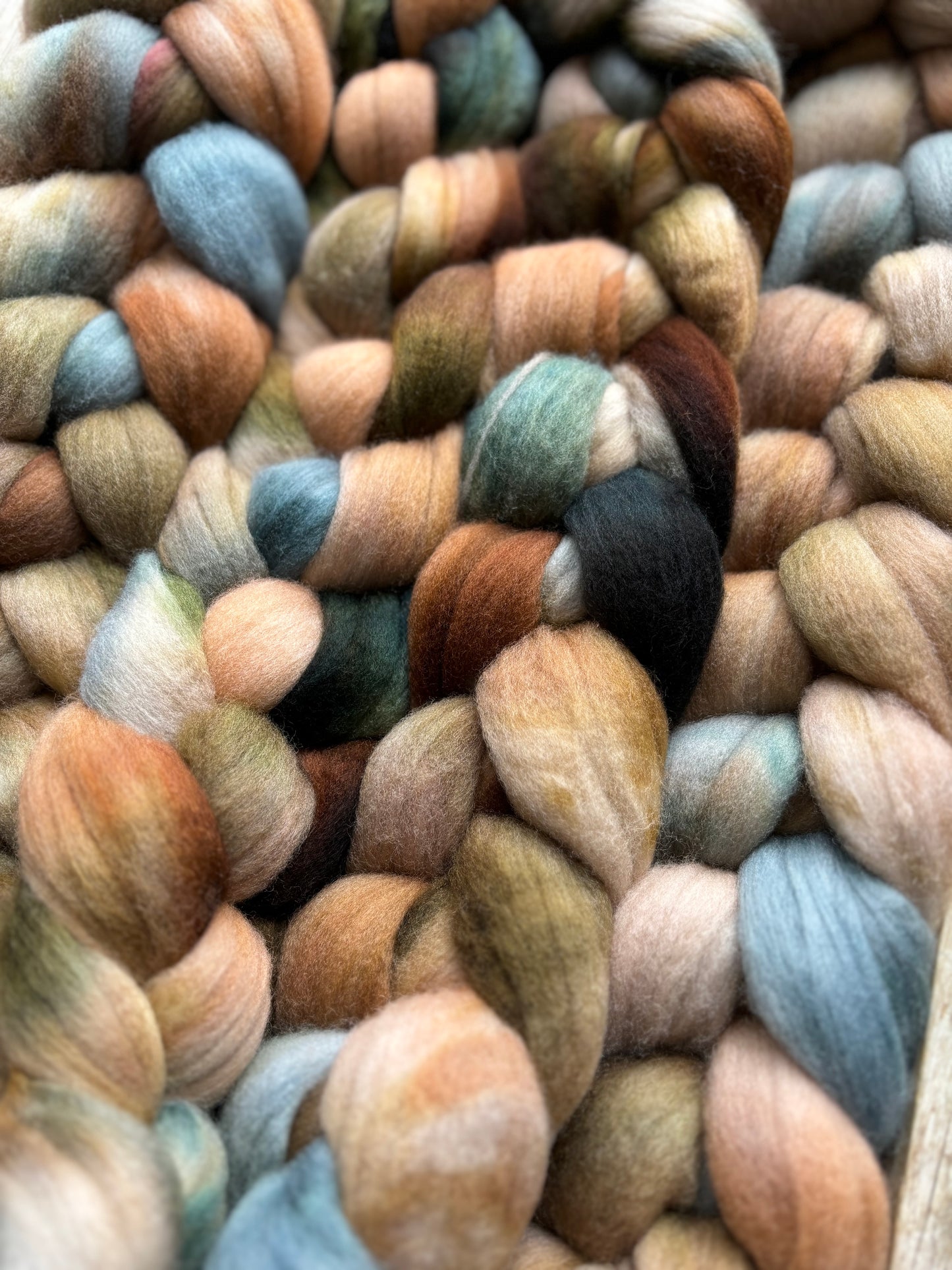 One of a Kind Batch - 100 grams of Spinning Fibre - Untreated Merino Wool 22 Micron - Hand Dyed Combed Top