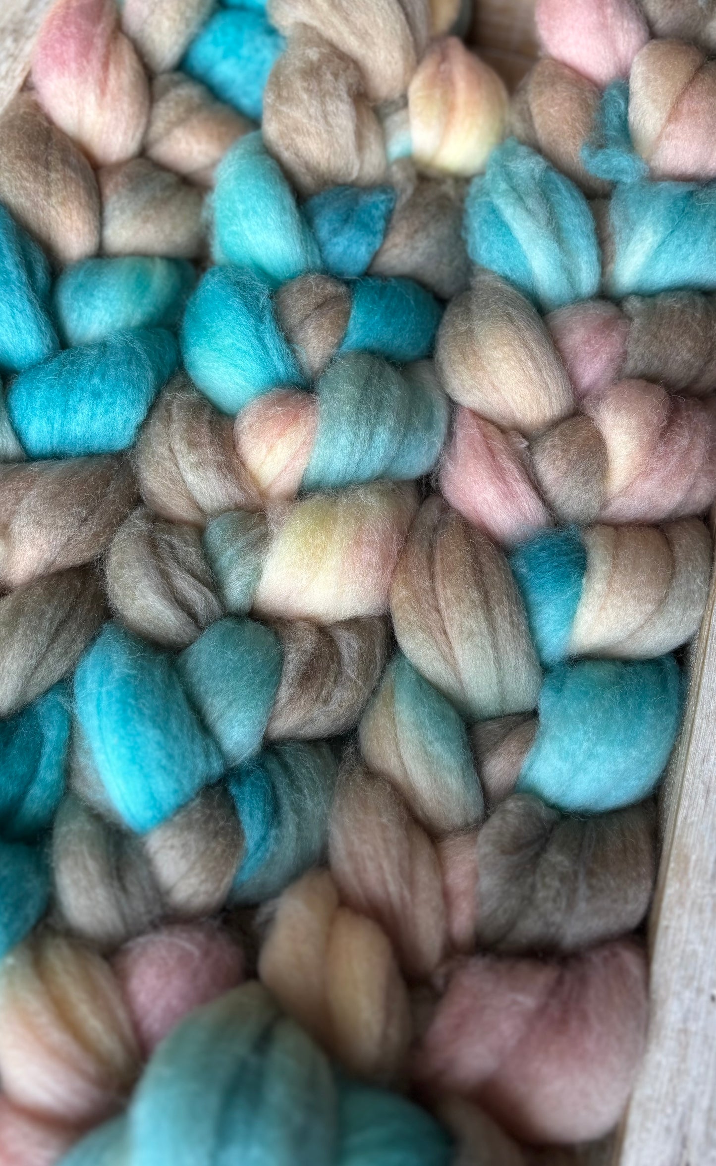 One of a Kind Batch - 100 grams of Spinning Fibre - 80% Superwash Merino Wool/ 20% Nylon - 22.5 Micron - Hand Dyed Combed Top