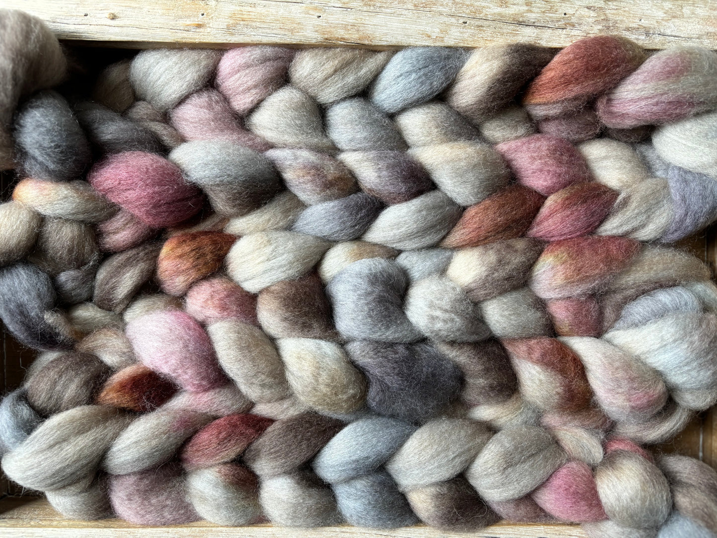 One of a Kind Batch - 100 grams of Spinning Fibre - Bluefaced Leicester Wool - 26 Micron - Hand Dyed Combed Top