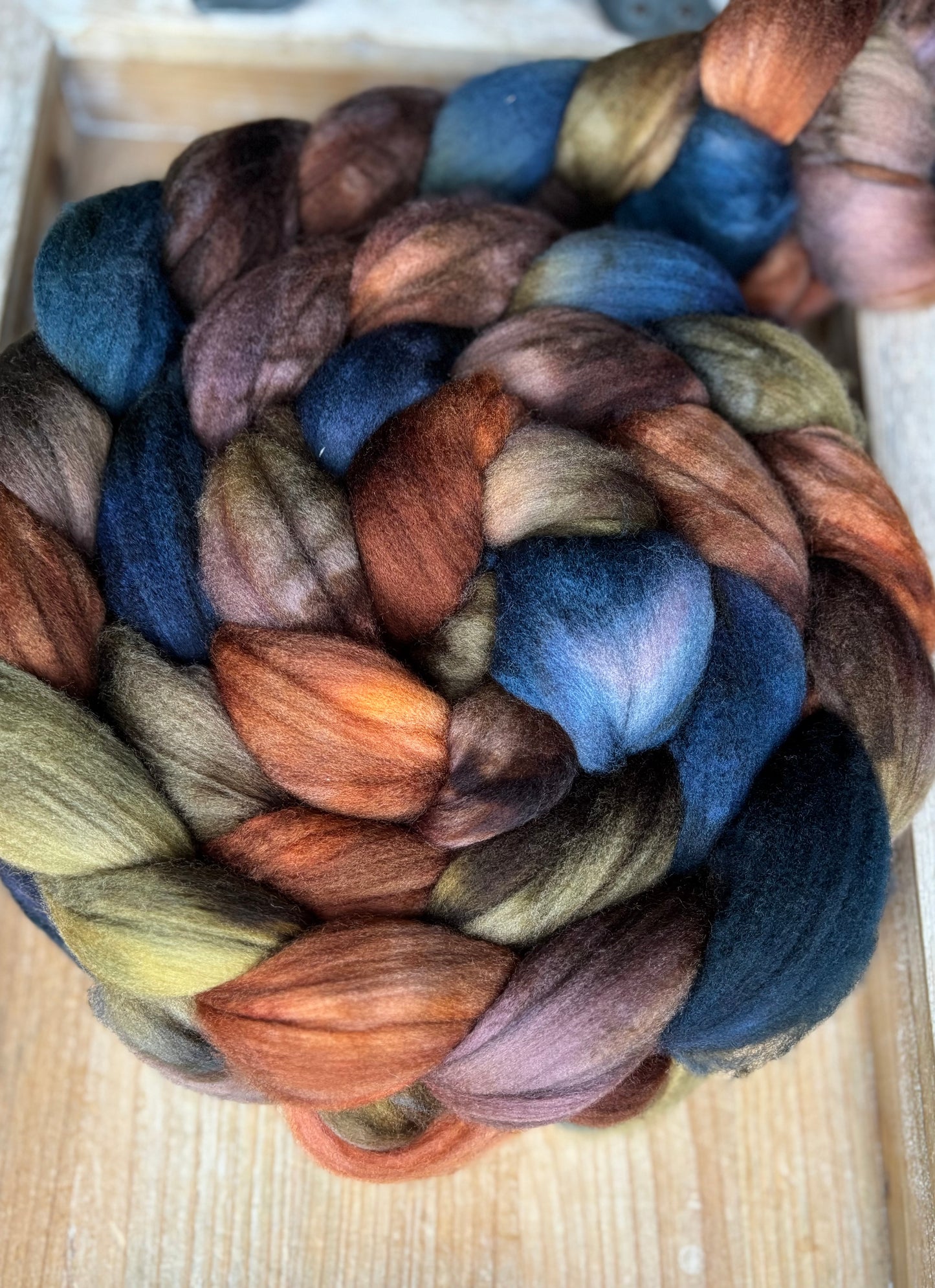 One of a Kind Batch - 100 grams of Spinning Fibre - Superwash Merino Wool 22 Micron - Hand Dyed Combed Top