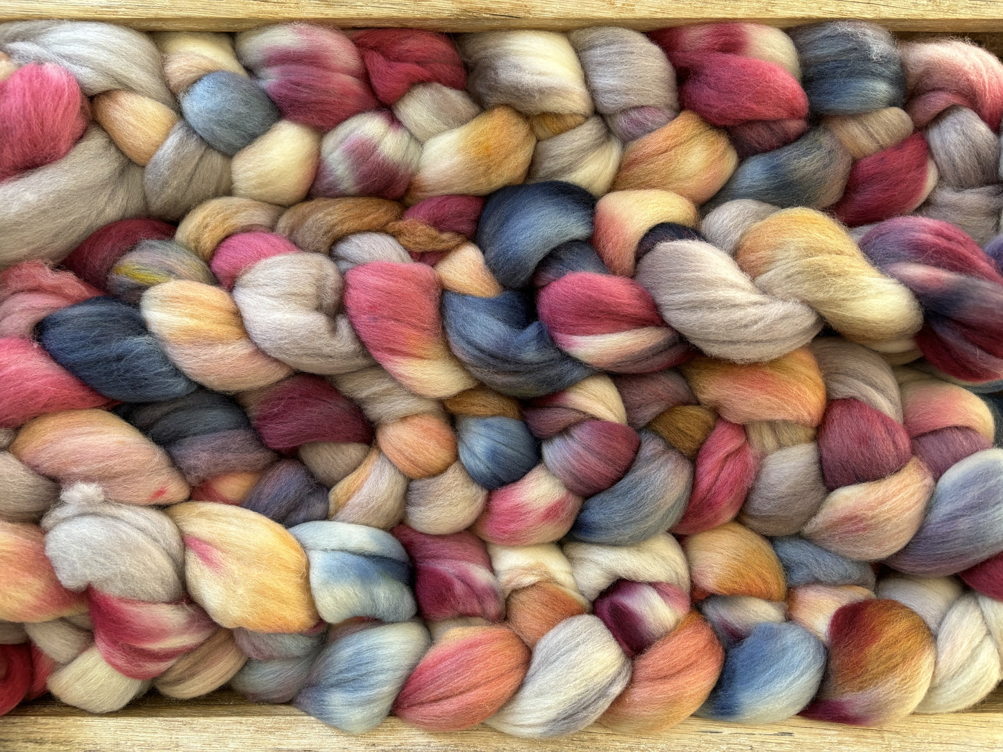 One of a Kind Batch - 100 grams of Spinning Fibre - Untreated Merino Wool 22 Micron - Hand Dyed Combed Top