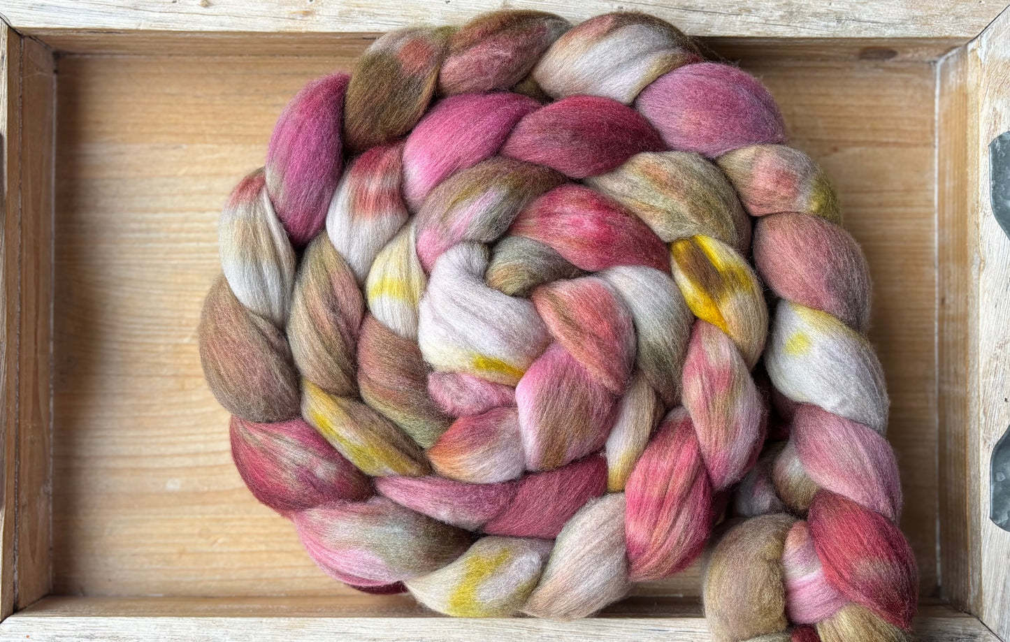 One of a Kind Batch - 100 grams of Spinning Fibre - Untreated Merino Wool 22 Micron - Hand Dyed Combed Top