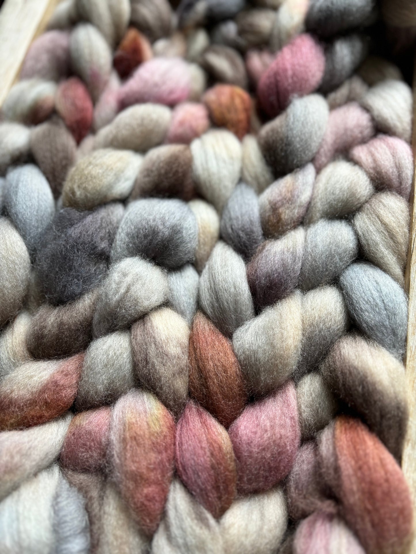 One of a Kind Batch - 100 grams of Spinning Fibre - Bluefaced Leicester Wool - 26 Micron - Hand Dyed Combed Top