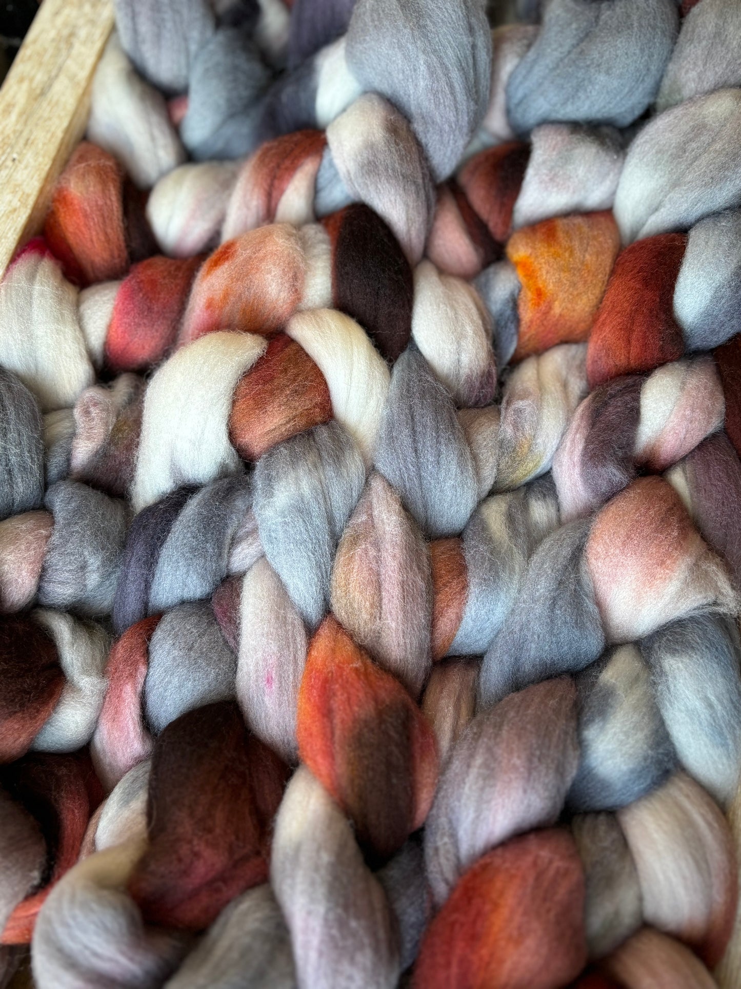 One of a Kind Batch - 100 grams of Spinning Fibre - 100% Targhee - 23 Micron - Hand Dyed Combed Top