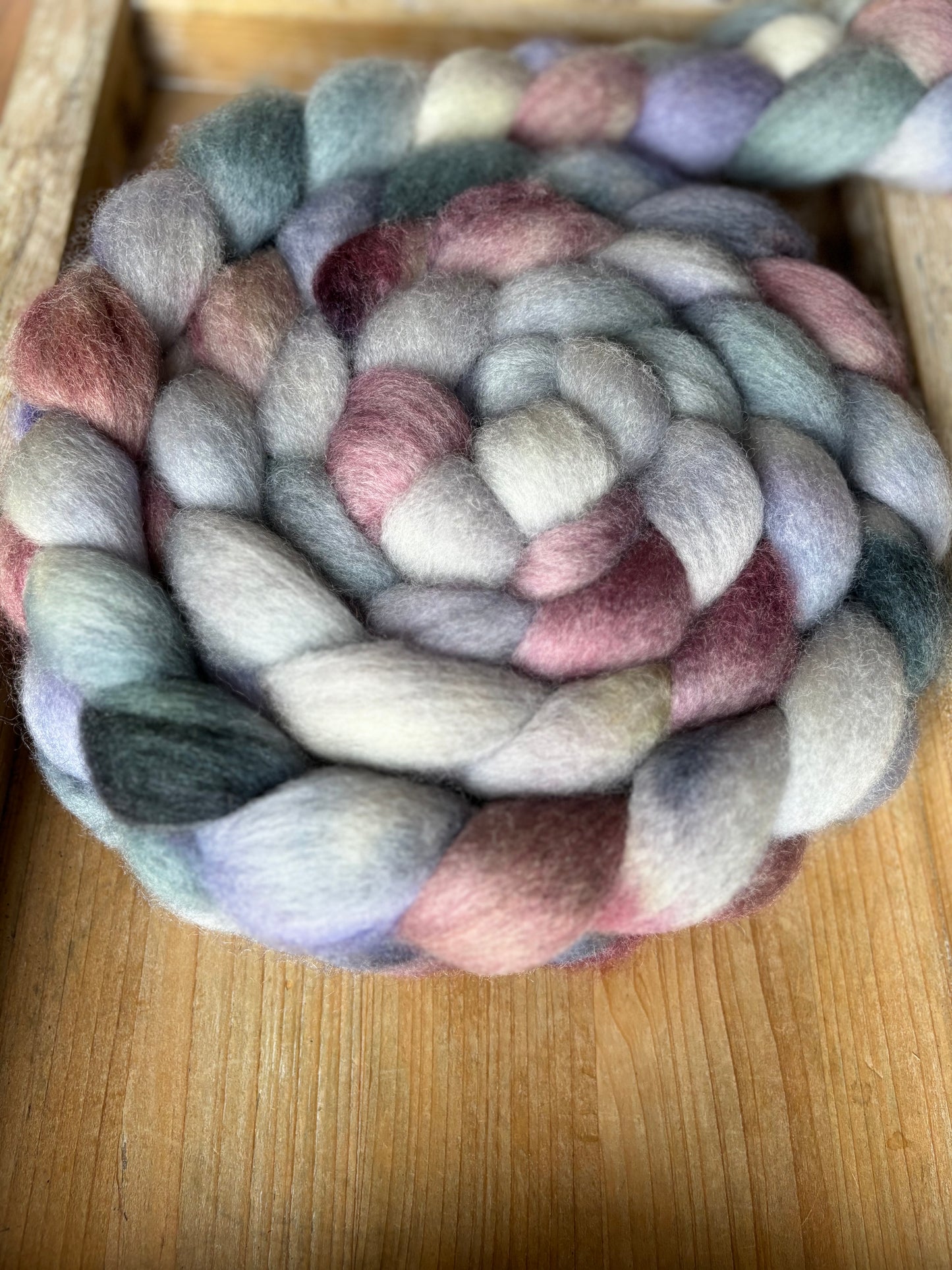 One of a Kind Batch - 100 grams of Spinning Fibre - Bluefaced Leicester Wool - 26 Micron - Hand Dyed Combed Top