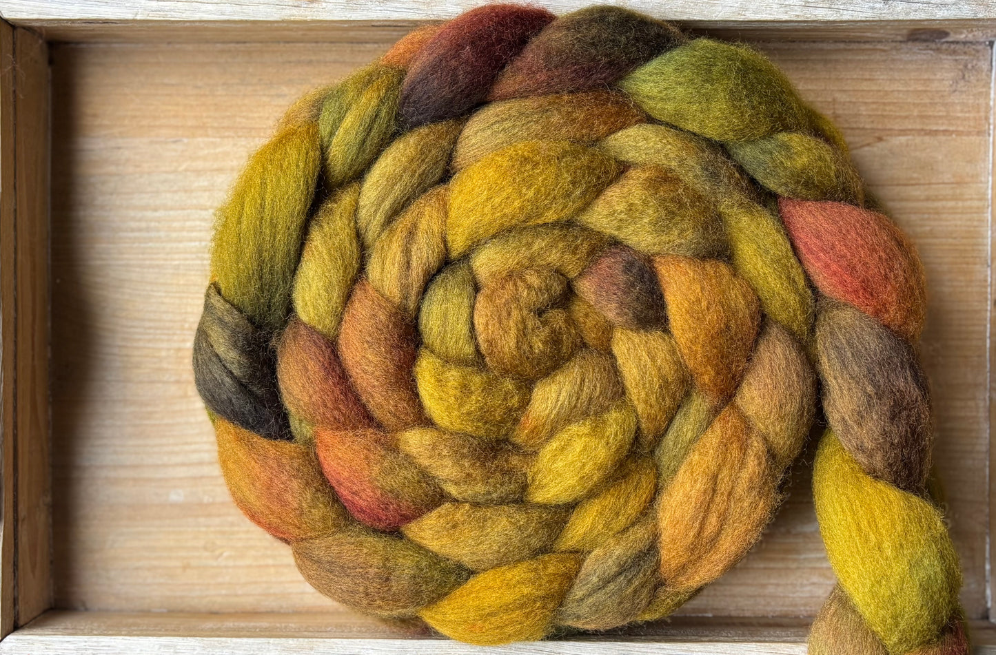 One of a Kind Batch - 100 grams of Spinning Fibre - Bluefaced Leicester Wool - 26 Micron - Hand Dyed Combed Top
