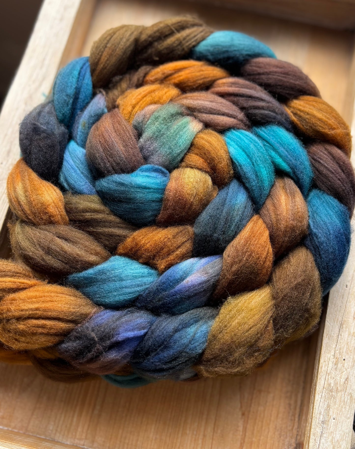 One of a Kind Batch - 100 grams of Spinning Fibre - 80% Superwash Merino Wool/ 20% Nylon - 22.5 Micron - Hand Dyed Combed Top