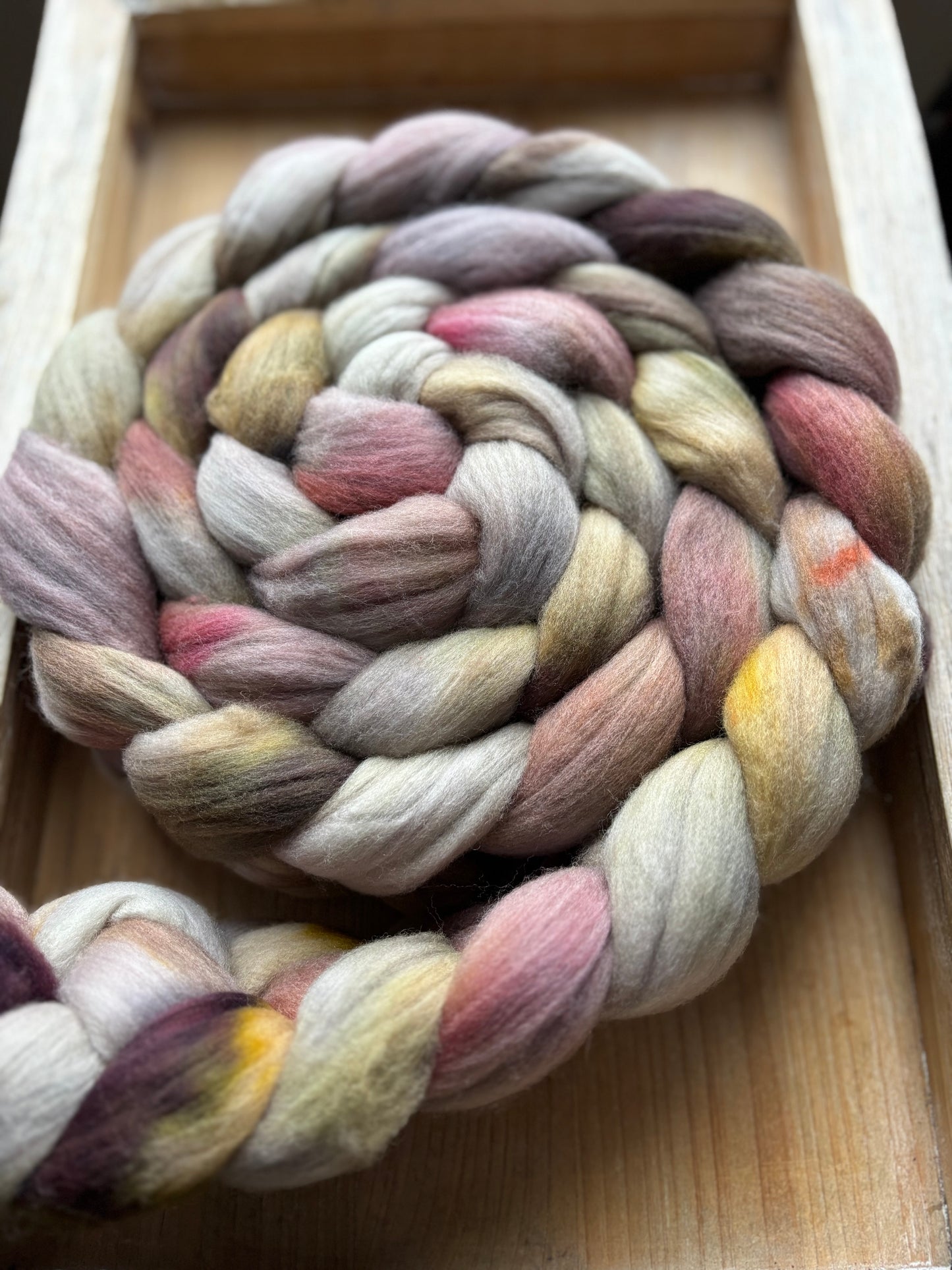 One of a Kind Batch - 100 grams of Spinning Fibre - Untreated Merino Wool 22 Micron - Hand Dyed Combed Top