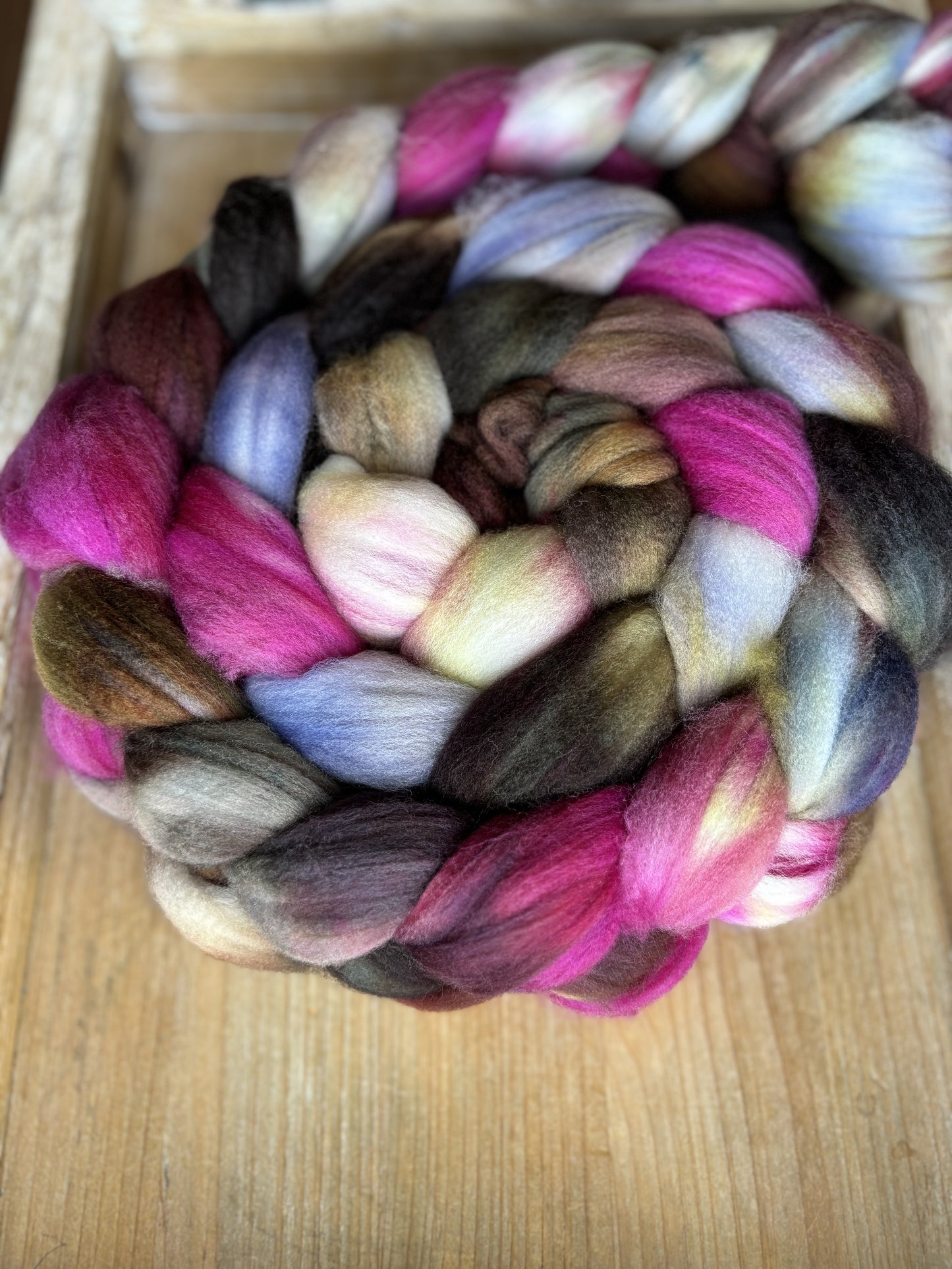 One of a Kind Batch - 100 grams of Spinning Fibre - Superwash Merino Wool 22 Micron - Hand Dyed Combed Top