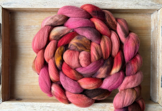 One of a Kind Batch - 100 grams of Spinning Fibre - Untreated Merino Wool 22 Micron - Hand Dyed Combed Top