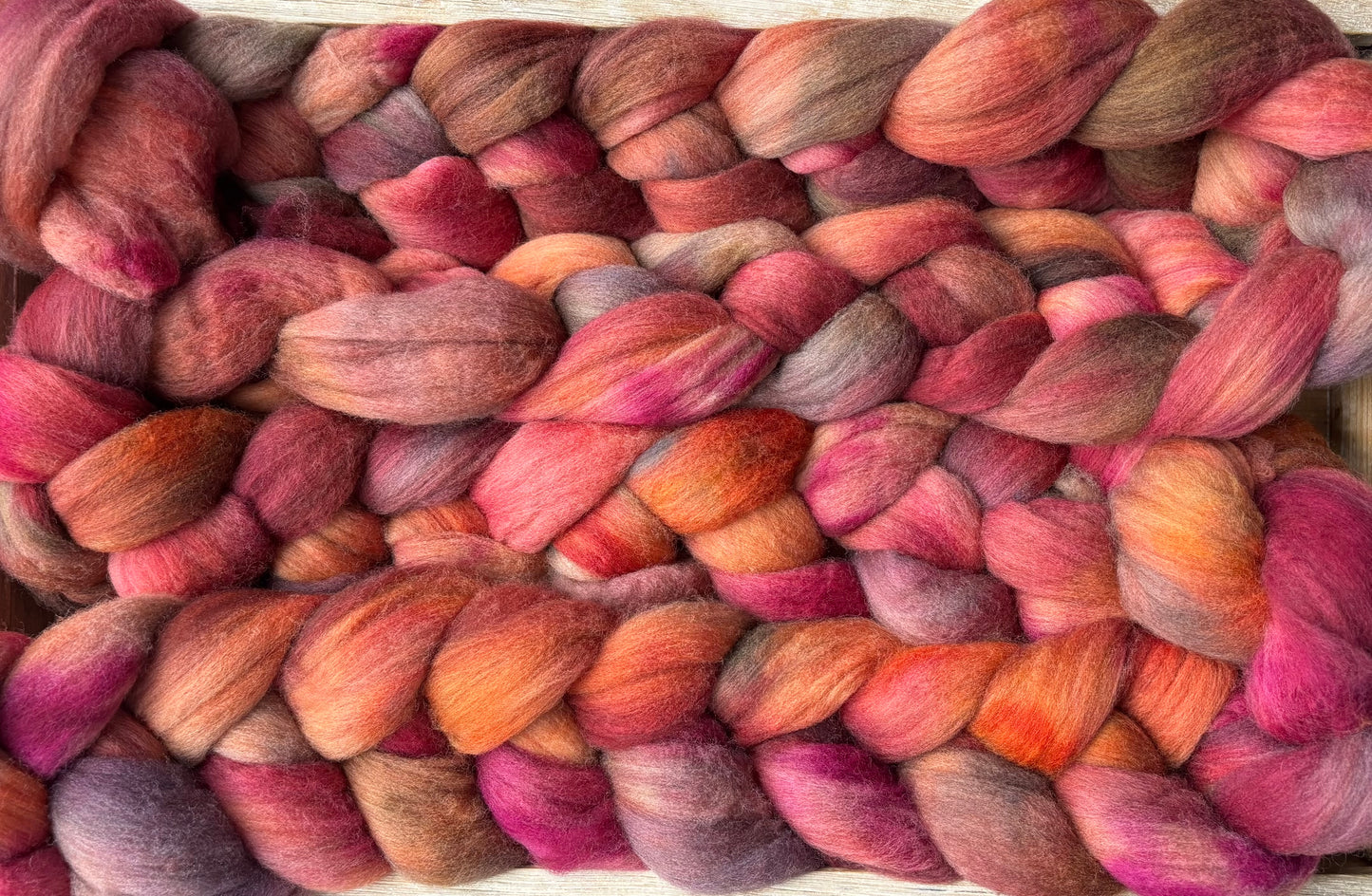 One of a Kind Batch - 100 grams of Spinning Fibre - Untreated Merino Wool 22 Micron - Hand Dyed Combed Top