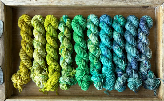 10 Skein Mini Yarn Fade - Squishy Sock Base