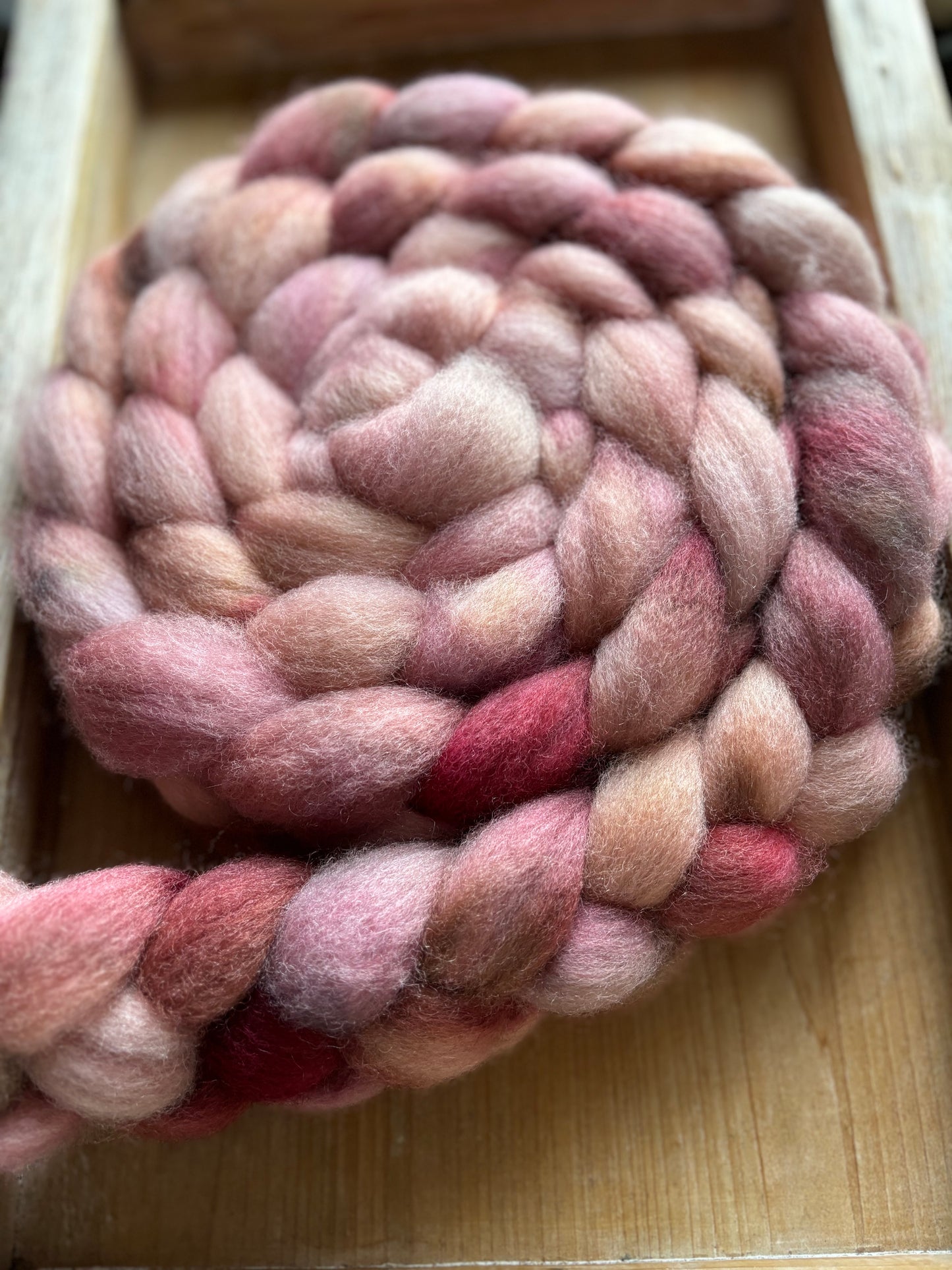One of a Kind Batch - 100 grams of Spinning Fibre - Bluefaced Leicester Wool - 26 Micron - Hand Dyed Combed Top