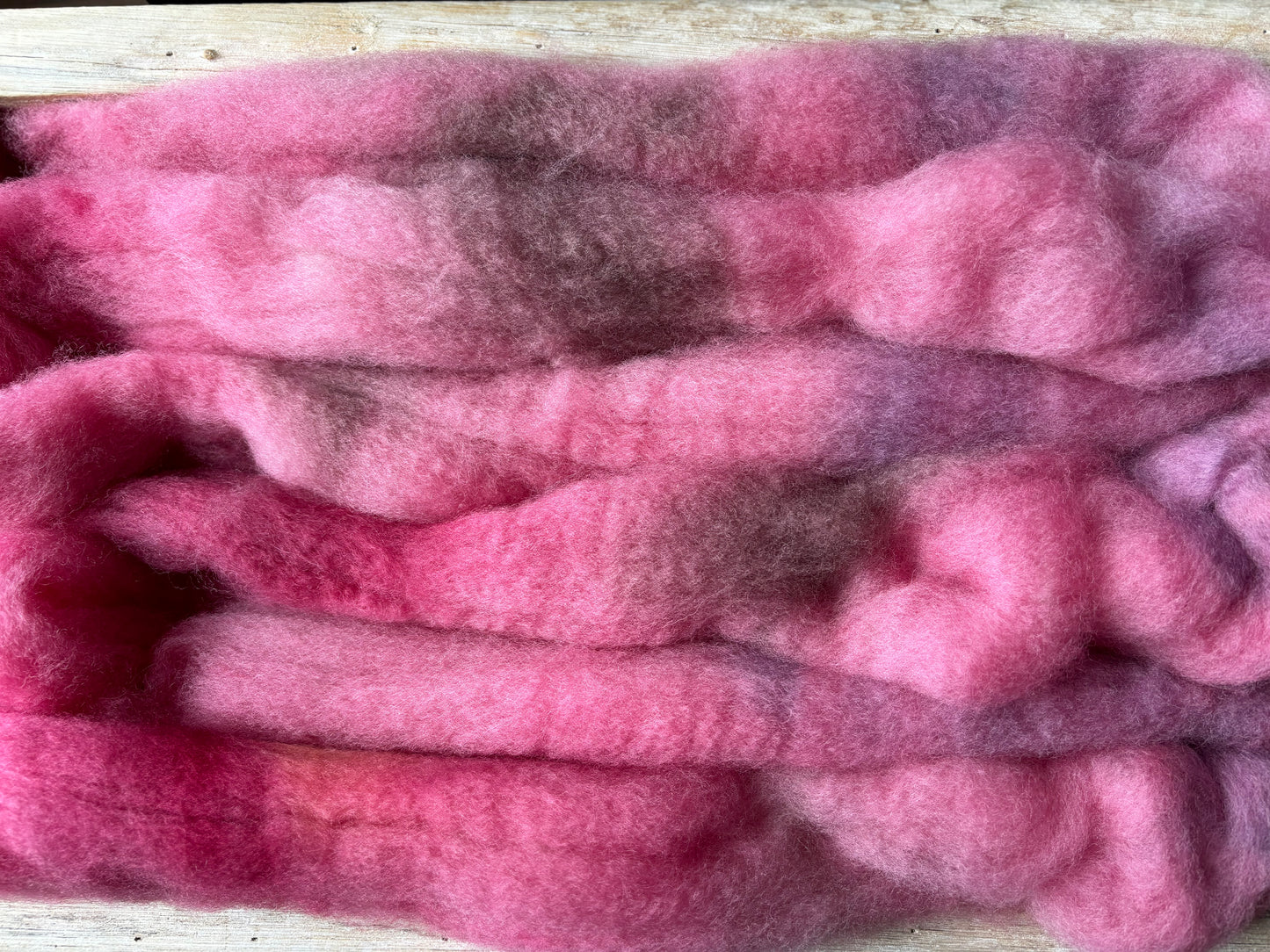 One of a Kind Batch - 100 grams of Spinning Fibre - Bluefaced Leicester Wool - 26 Micron - Hand Dyed Combed Top