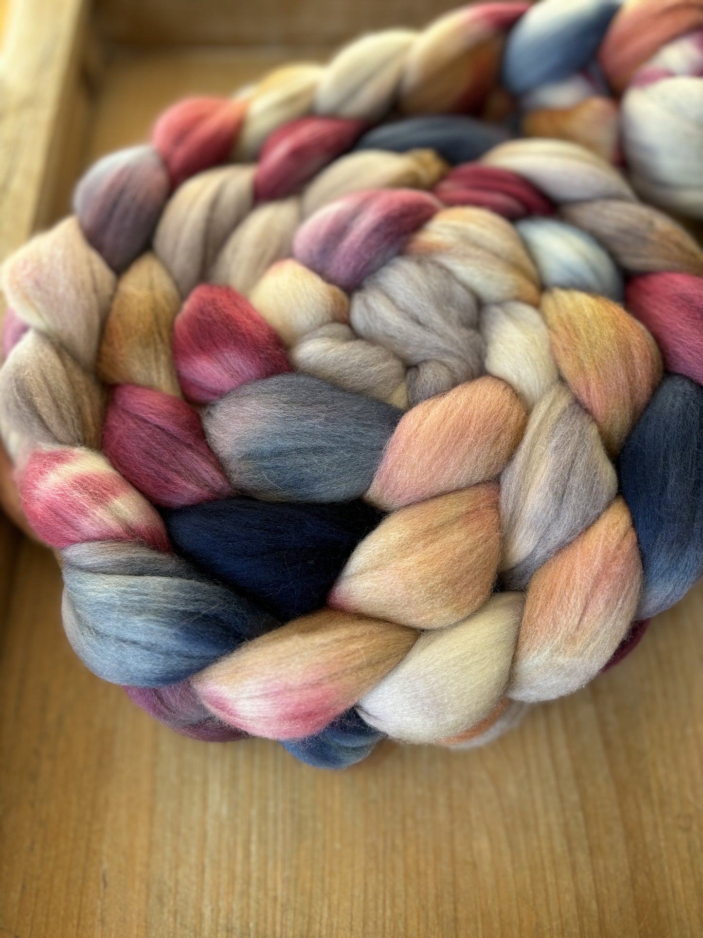 One of a Kind Batch - 100 grams of Spinning Fibre - Untreated Merino Wool 22 Micron - Hand Dyed Combed Top