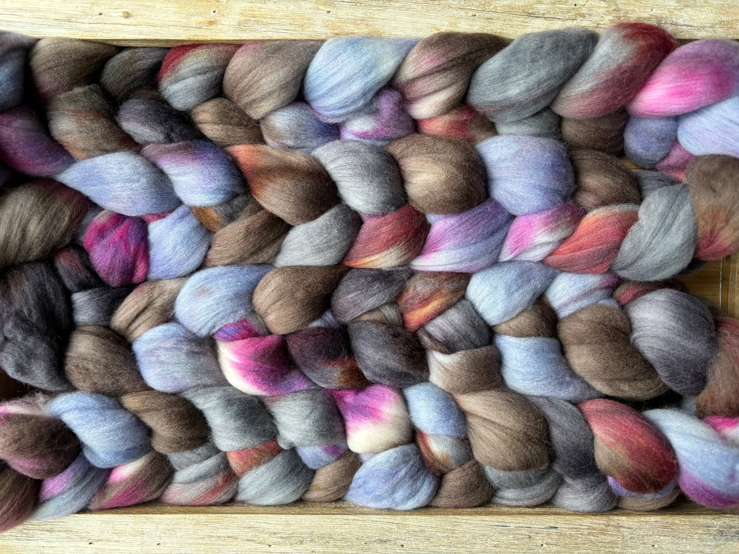 One of a Kind Batch - 100 grams of Spinning Fibre - Untreated Merino Wool 22 Micron - Hand Dyed Combed Top