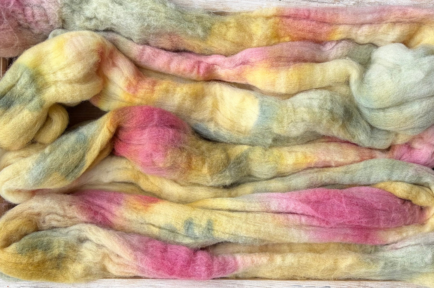 Targhee - 23 Micron - One of a Kind Batch - 100 grams of Spinning Fibre - Hand Dyed Combed Top