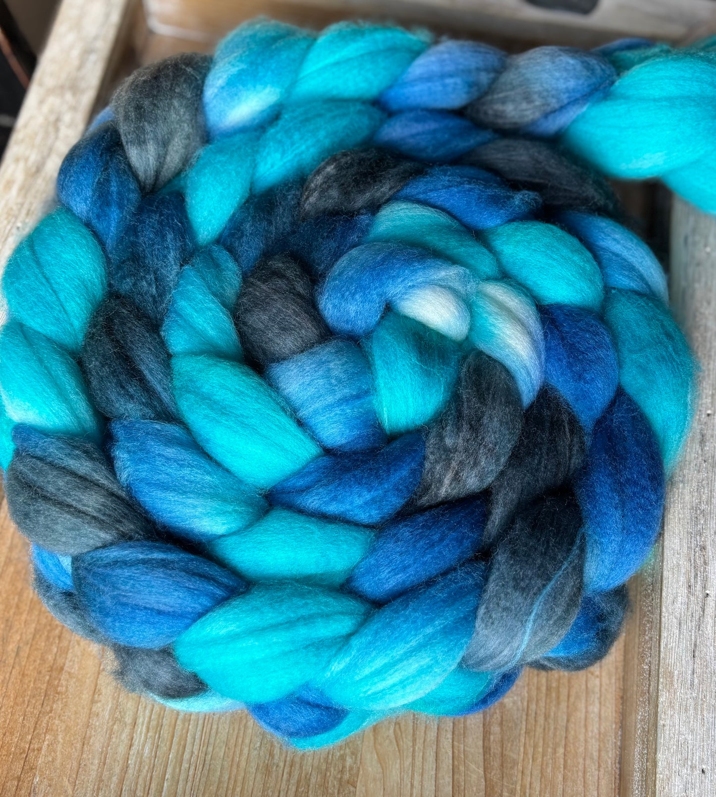One of a Kind Batch - 100 grams of Spinning Fibre - 80% Superwash Merino Wool/ 20% Nylon - 22.5 Micron - Hand Dyed Combed Top
