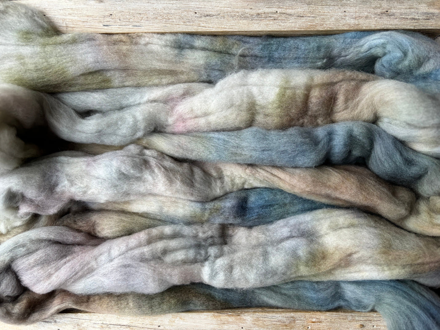 One of a Kind Batch - 100 grams of Spinning Fibre - Untreated Merino Wool 22 Micron - Hand Dyed Combed Top