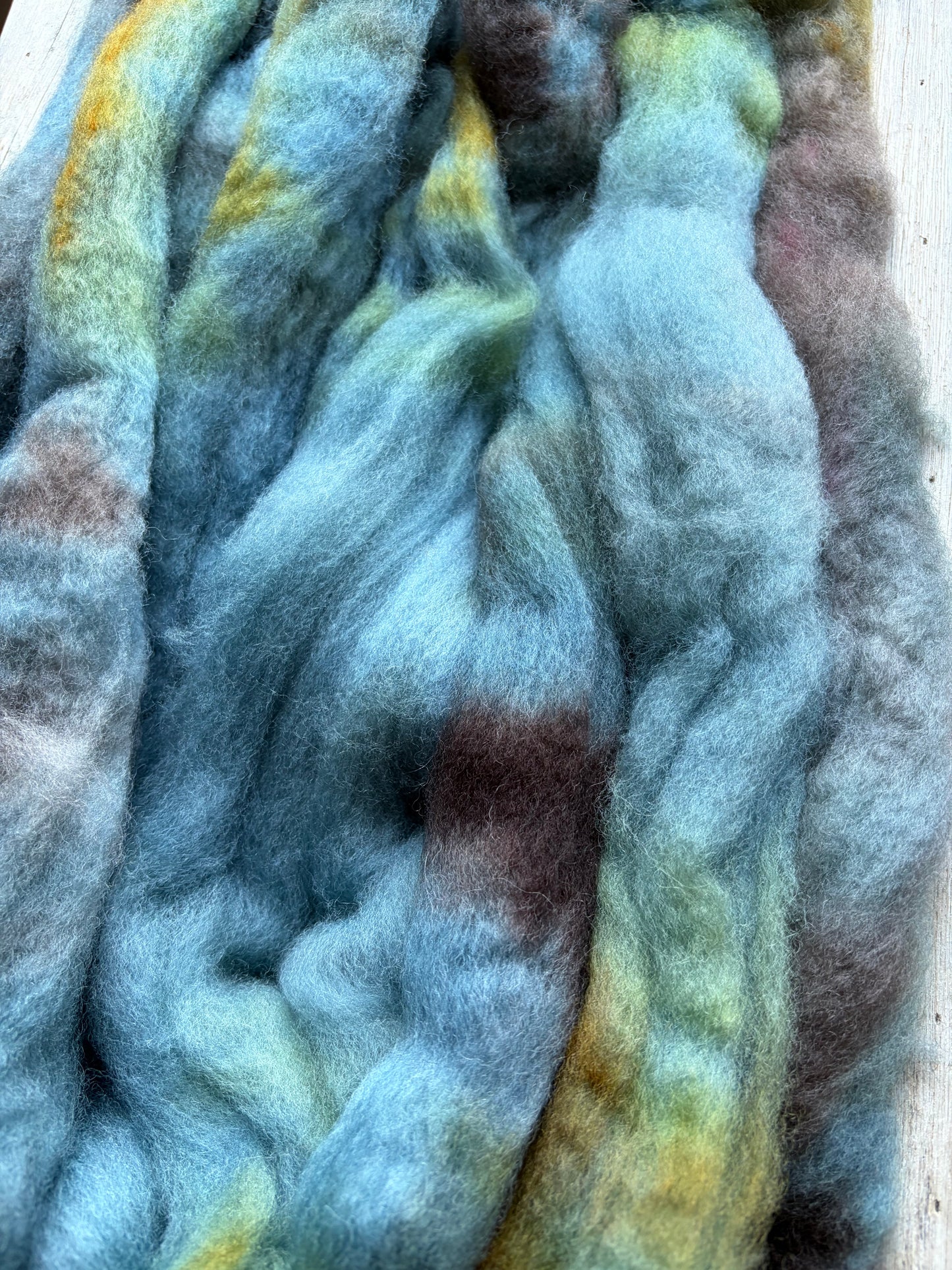 Bluefaced Leicester Wool - 26 Micron - One of a Kind Batch - 100 grams of Spinning Fibre - Hand Dyed Combed Top