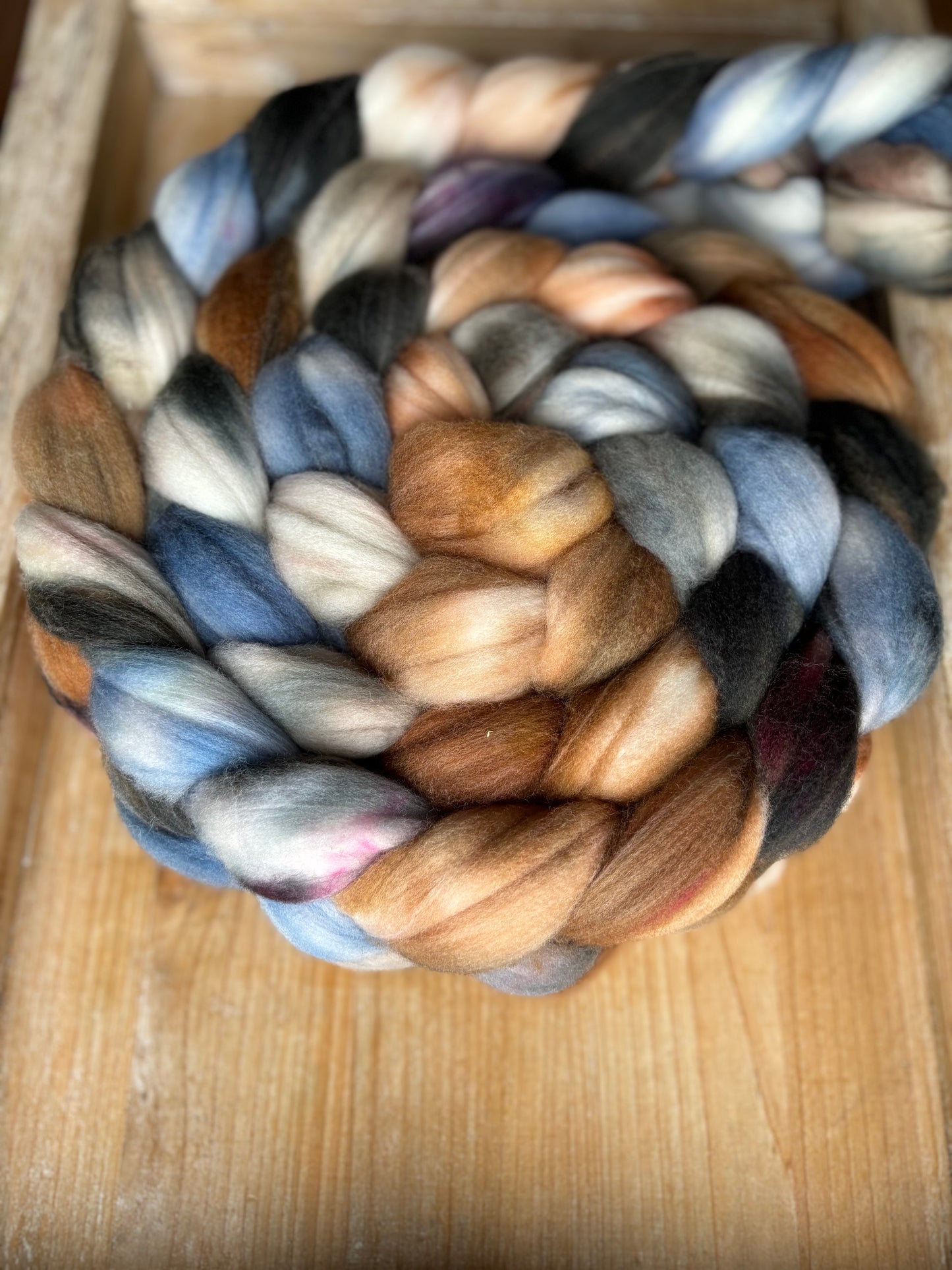 One of a Kind Batch - 100 grams of Spinning Fibre - 80% Superwash Merino Wool/ 20% Nylon - 22.5 Micron - Hand Dyed Combed Top