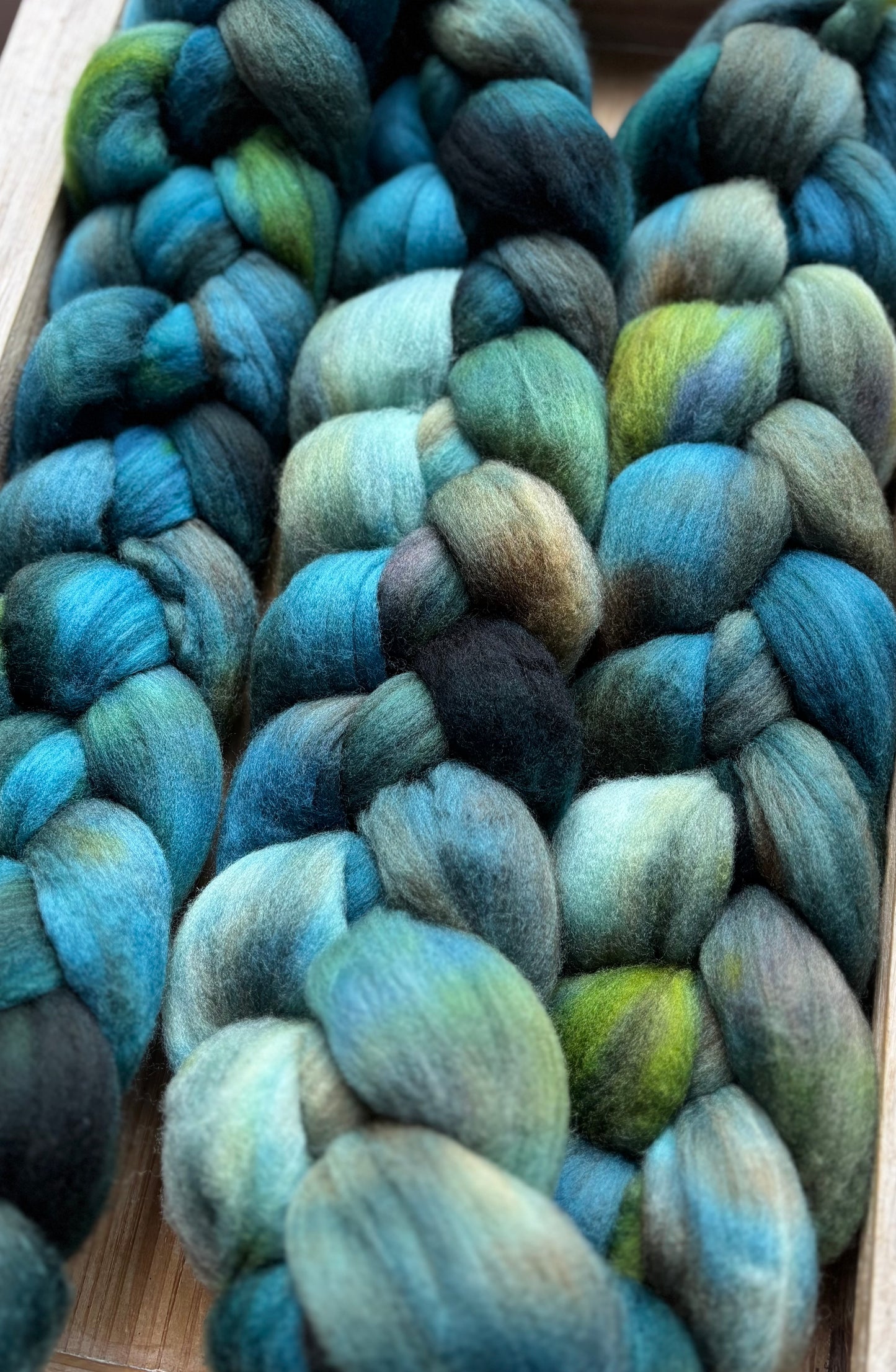 One of a Kind Batch - 100 grams of Spinning Fibre - Untreated Merino Wool 22 Micron - Hand Dyed Combed Top