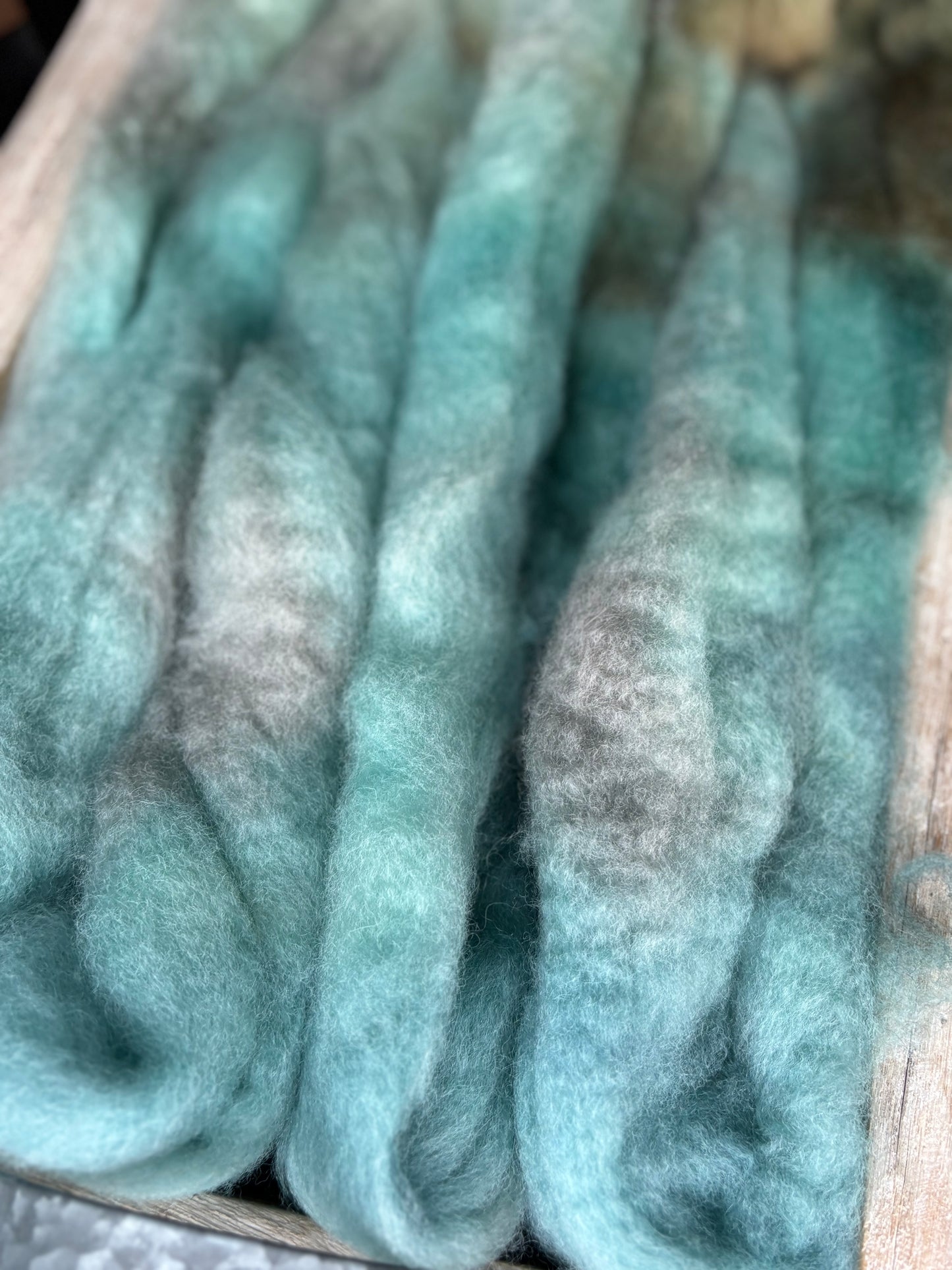 One of a Kind Batch - 100 grams of Spinning Fibre - Bluefaced Leicester Wool - 26 Micron - Hand Dyed Combed Top