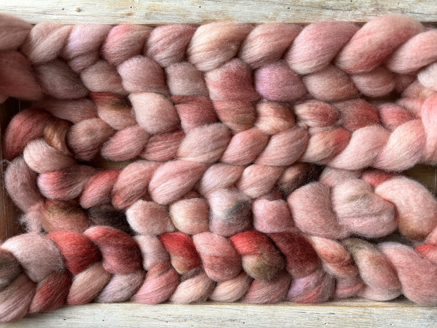 One of a Kind Batch - 100 grams of Spinning Fibre - Bluefaced Leicester Wool - 26 Micron - Hand Dyed Combed Top