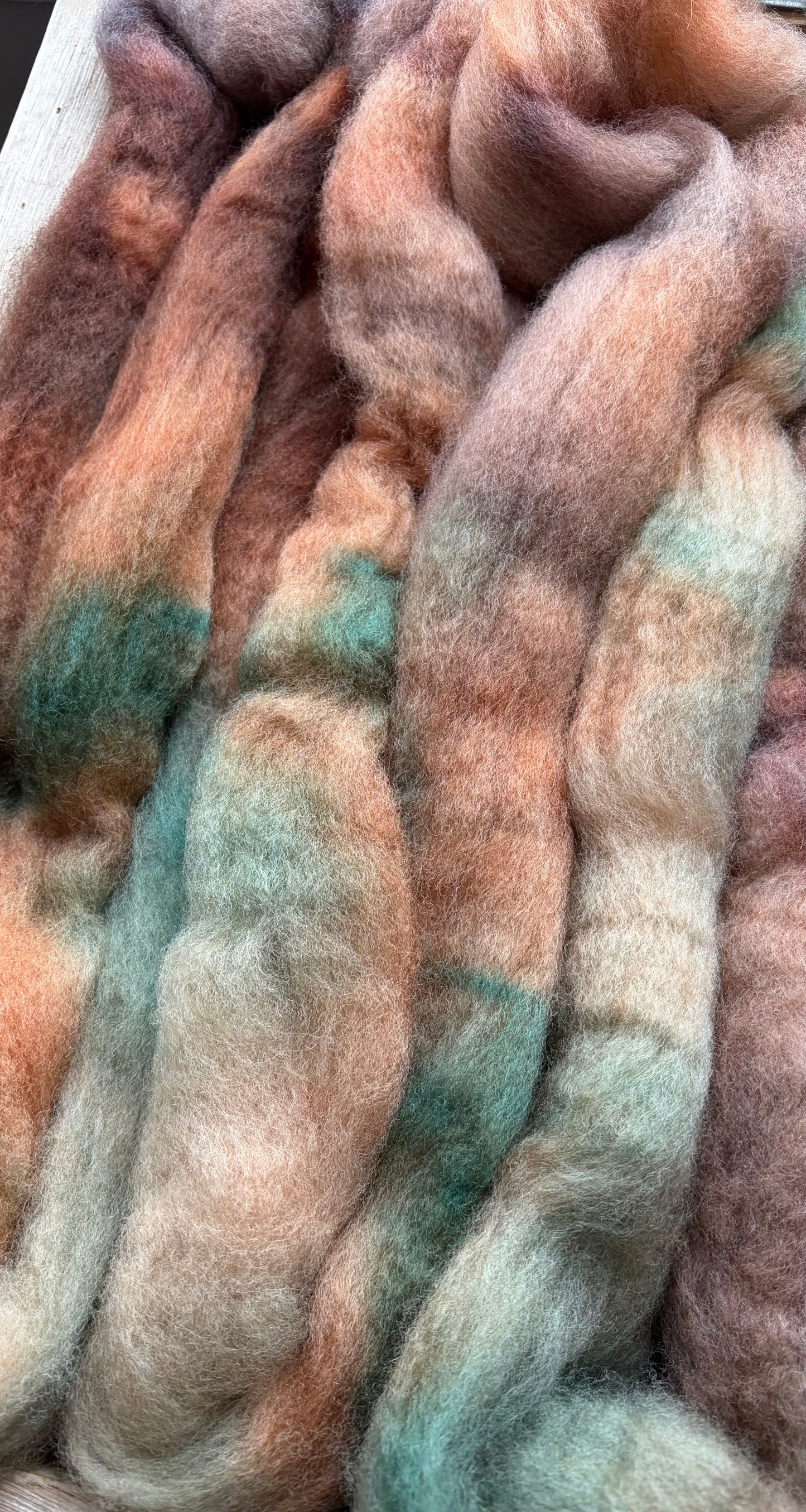 Bluefaced Leicester Wool - 26 Micron - One of a Kind Batch - 100 grams of Spinning Fibre - Hand Dyed Combed Top