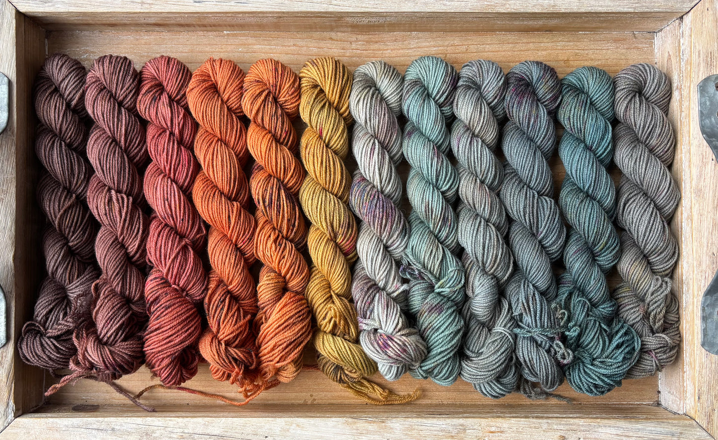12 Skein Mini Yarn Fade - Squishy Sock Base