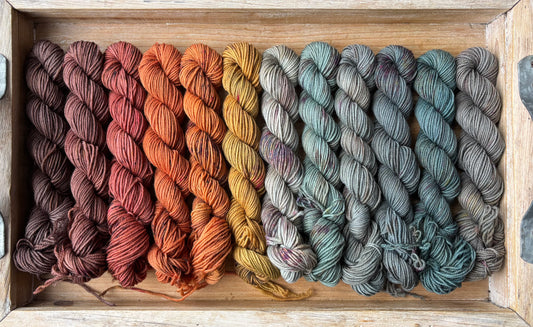 12 Skein Mini Yarn Fade - Squishy Sock Base