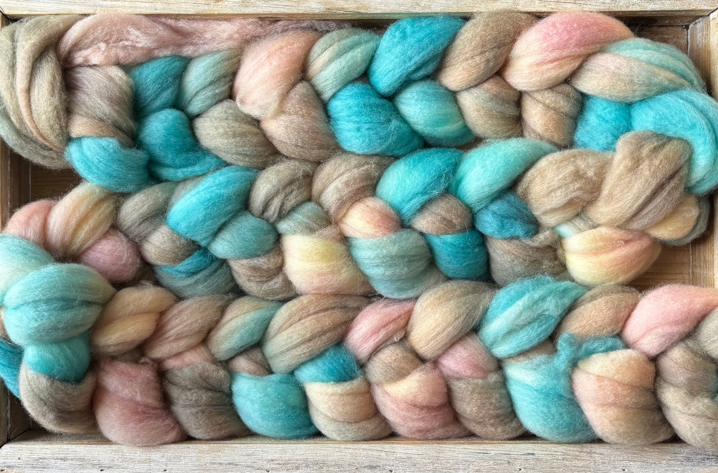 One of a Kind Batch - 100 grams of Spinning Fibre - 80% Superwash Merino Wool/ 20% Nylon - 22.5 Micron - Hand Dyed Combed Top