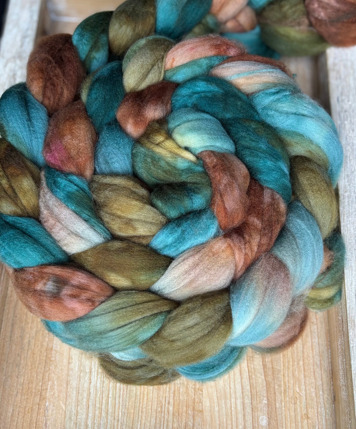 One of a Kind Batch - 100 grams of Spinning Fibre - Superwash Merino Wool 22 Micron - Hand Dyed Combed Top