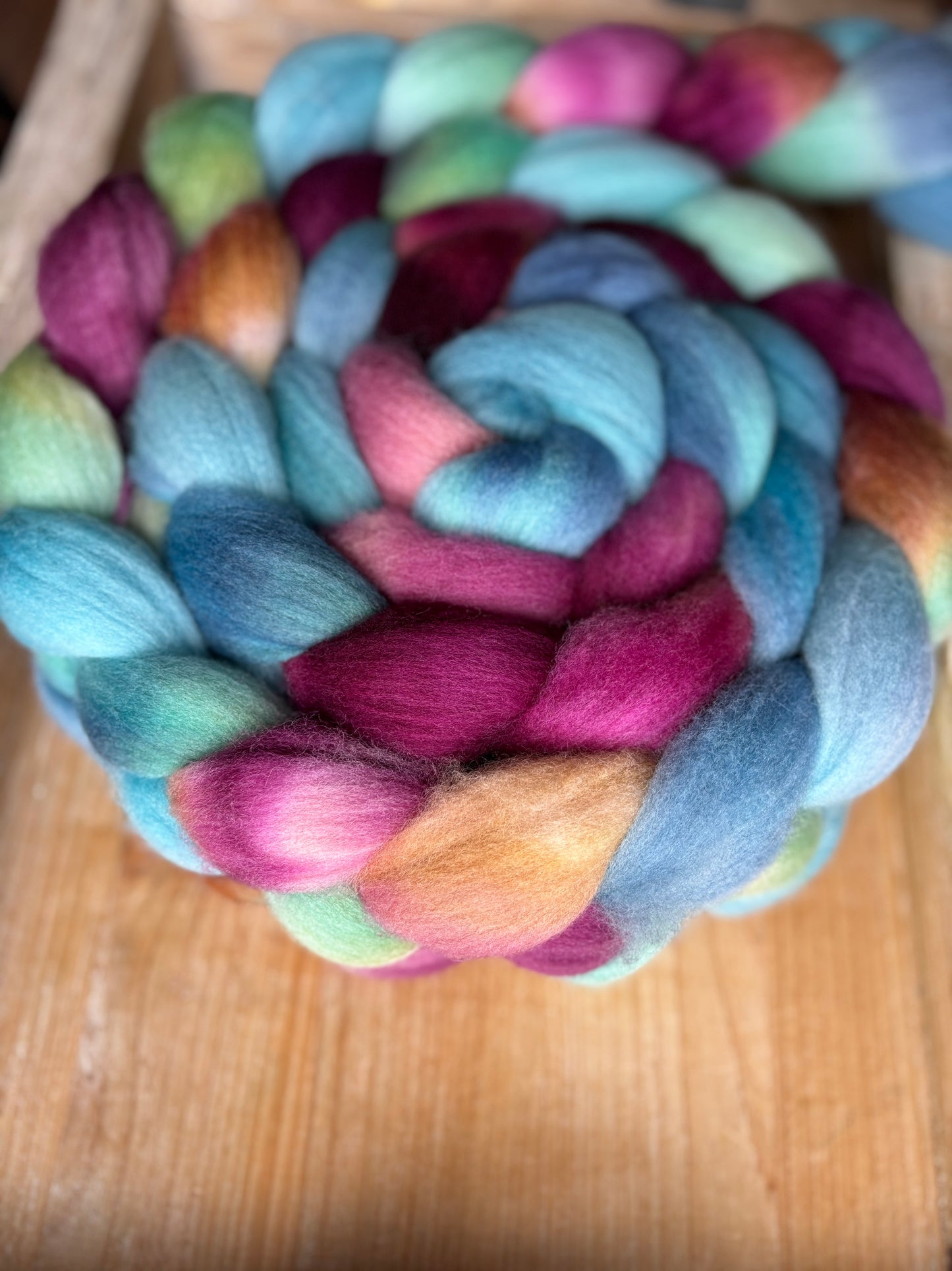 One of a Kind Batch - 100 grams of Spinning Fibre - 100% Polwarth - 22 Micron - Hand Dyed Combed Top