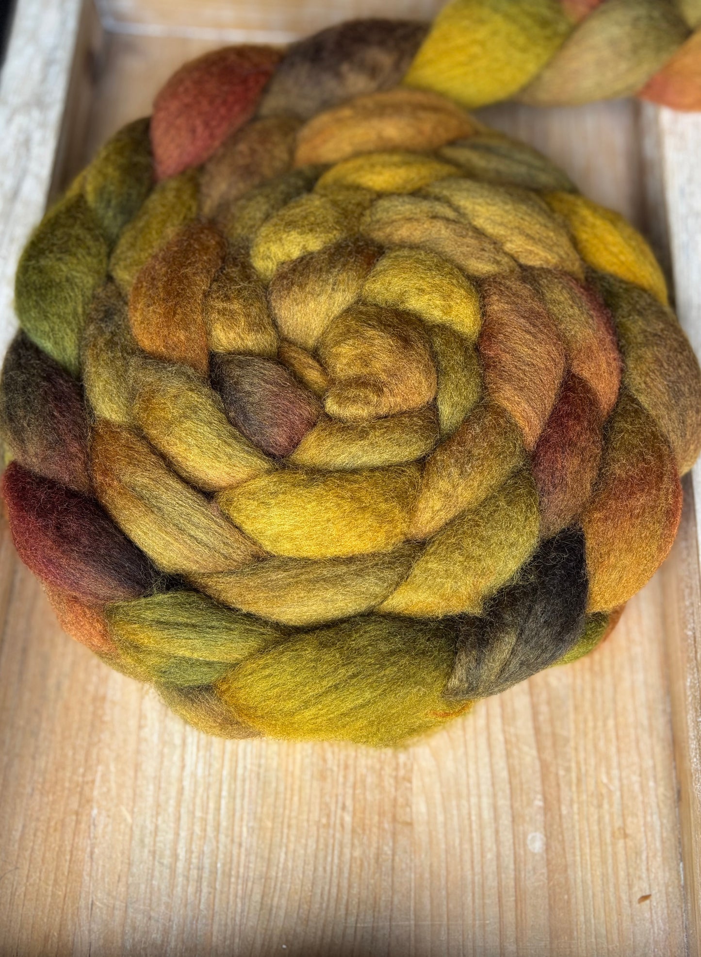 One of a Kind Batch - 100 grams of Spinning Fibre - Bluefaced Leicester Wool - 26 Micron - Hand Dyed Combed Top