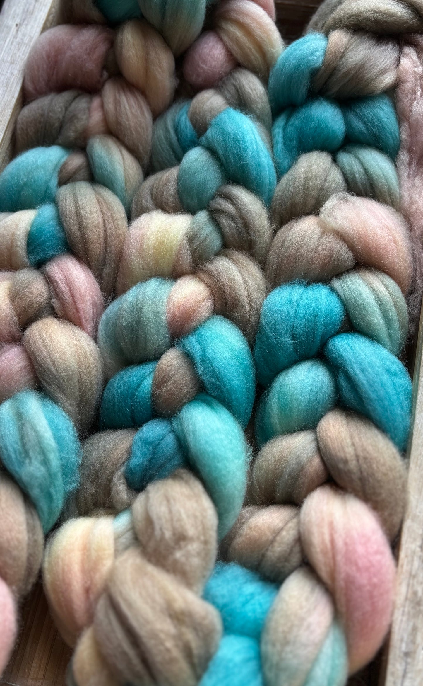 One of a Kind Batch - 100 grams of Spinning Fibre - 80% Superwash Merino Wool/ 20% Nylon - 22.5 Micron - Hand Dyed Combed Top