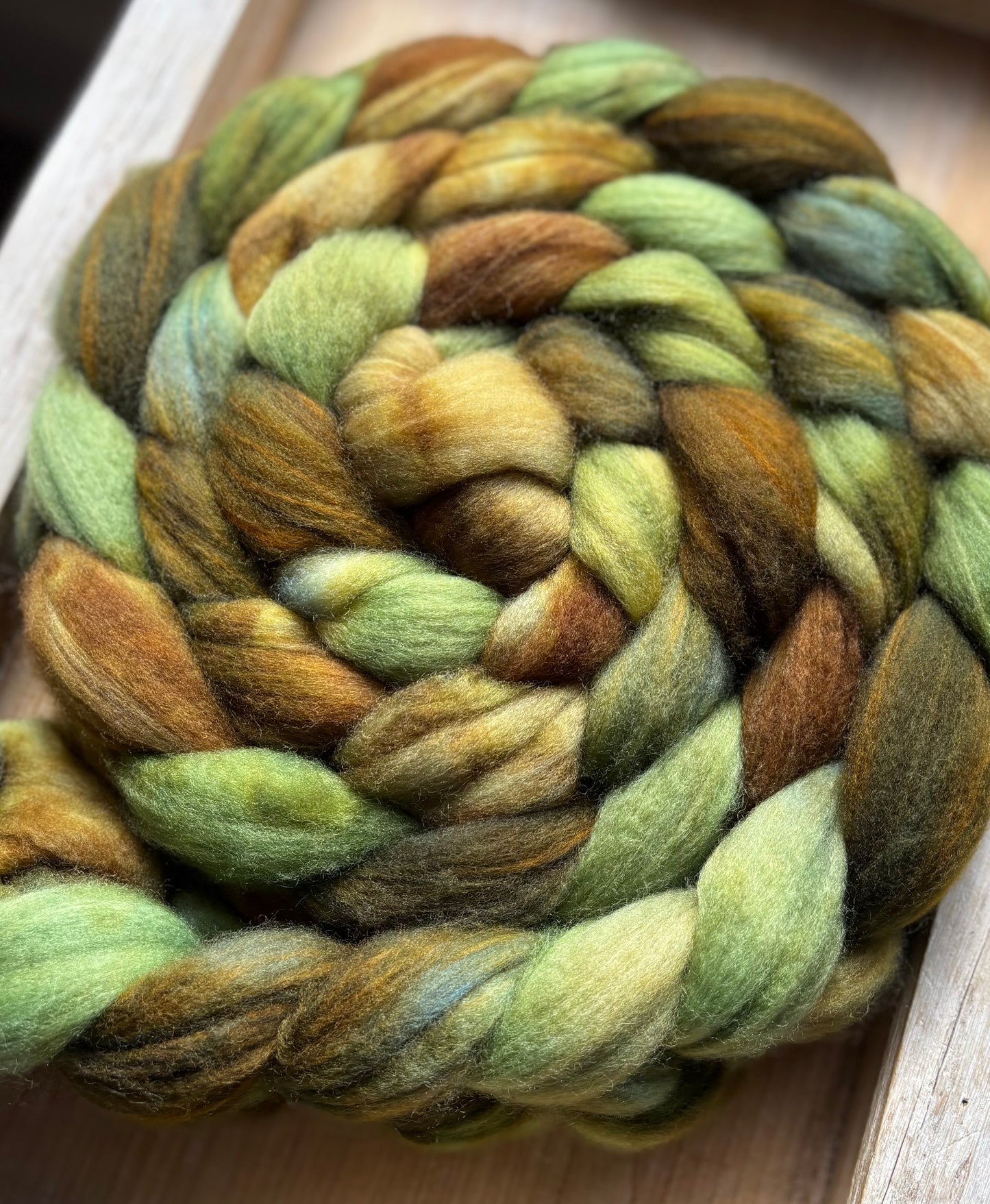 One of a Kind Batch - 100 grams of Spinning Fibre - 80% Superwash Merino Wool/ 20% Nylon - 22.5 Micron - Hand Dyed Combed Top