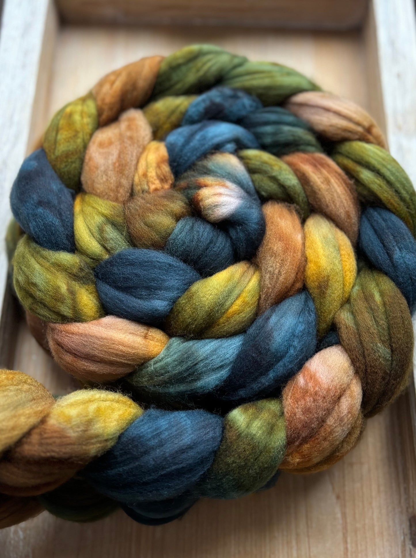 One of a Kind Batch - 100 grams of Spinning Fibre - Superwash Merino Wool 22 Micron - Hand Dyed Combed Top