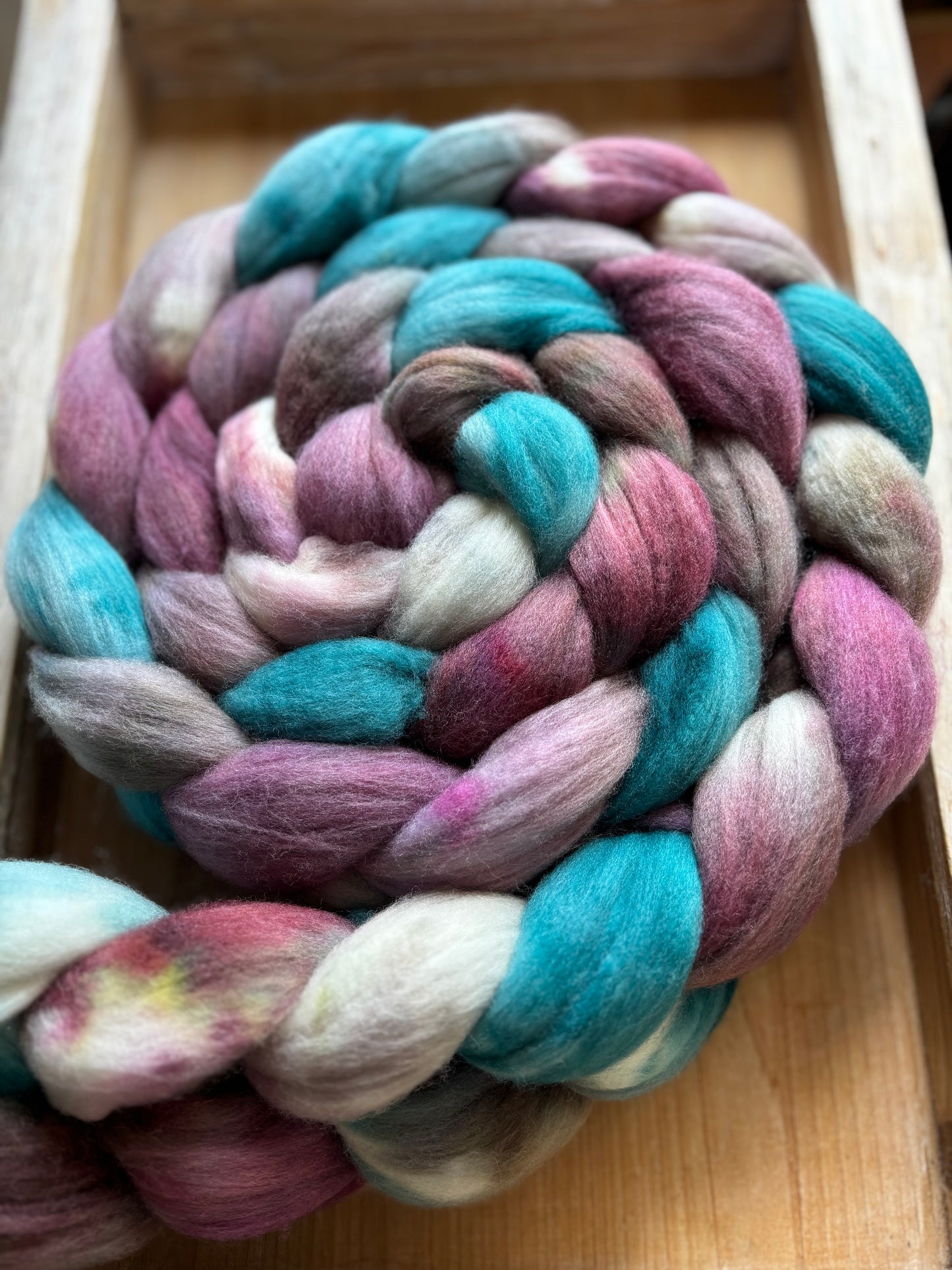 One of a Kind Batch - 100 grams of Spinning Fibre - Untreated Merino Wool 22 Micron - Hand Dyed Combed Top