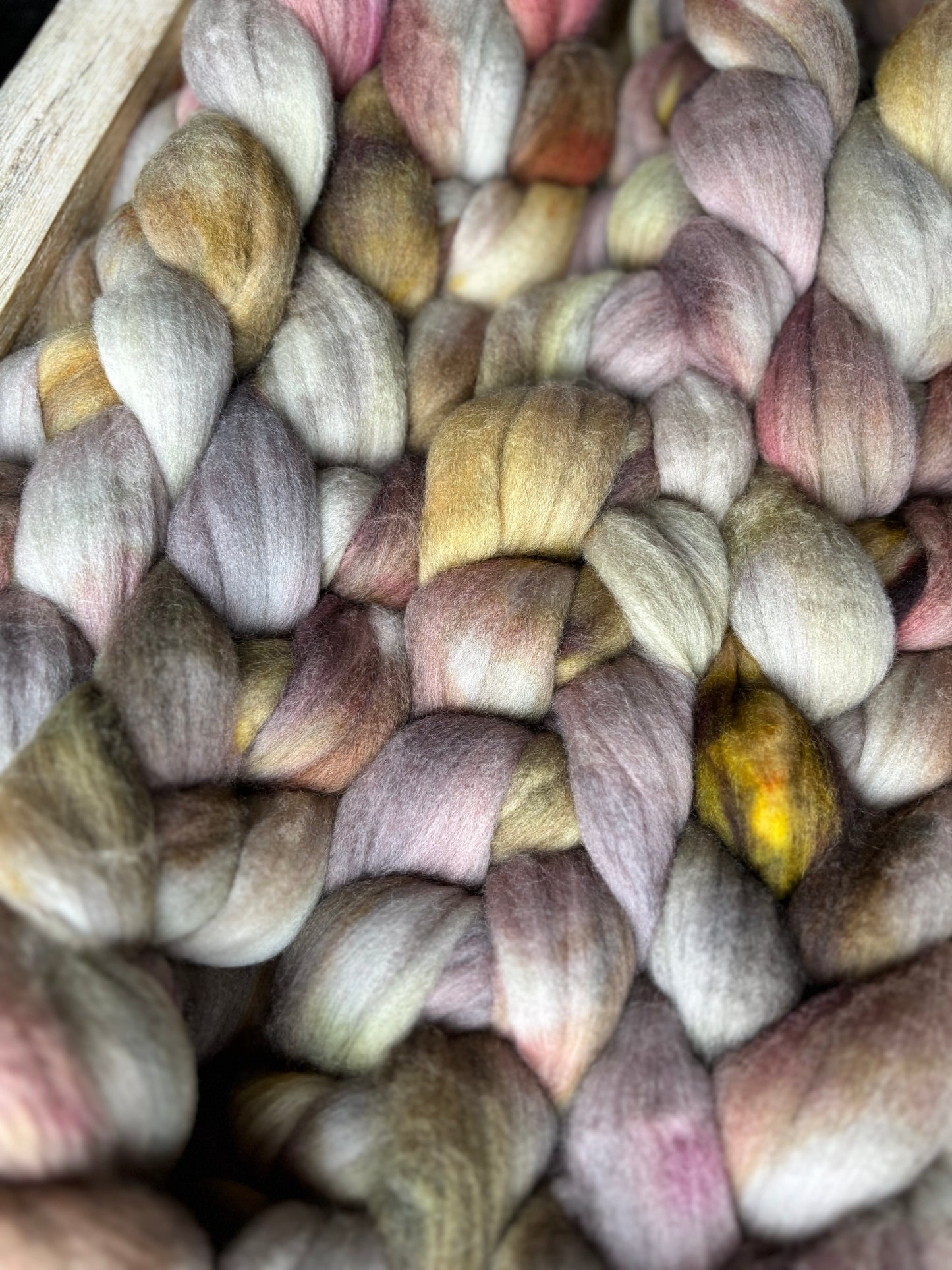One of a Kind Batch - 100 grams of Spinning Fibre - Untreated Merino Wool 22 Micron - Hand Dyed Combed Top