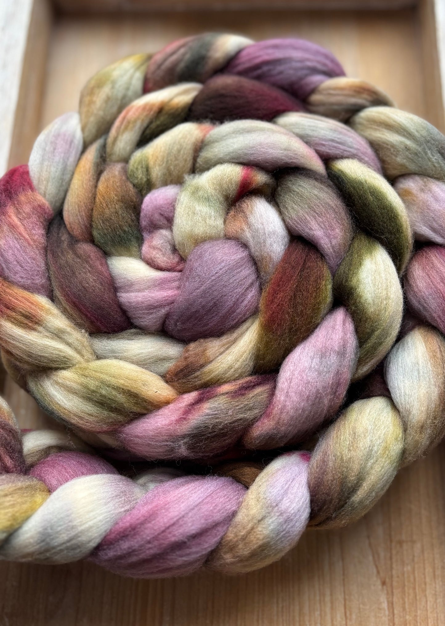 One of a Kind Batch - 100 grams of Spinning Fibre - Untreated Merino Wool 22 Micron - Hand Dyed Combed Top
