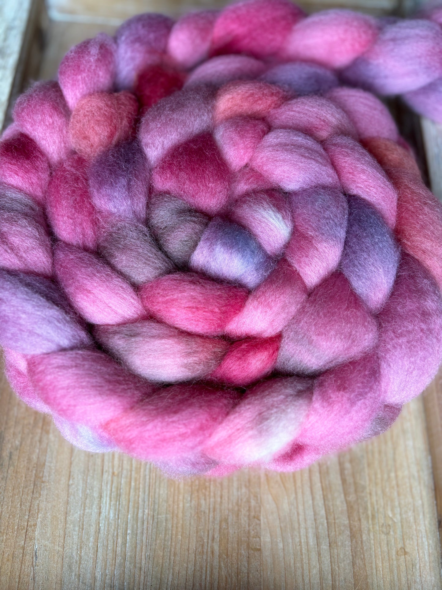 One of a Kind Batch - 100 grams of Spinning Fibre - Bluefaced Leicester Wool - 26 Micron - Hand Dyed Combed Top