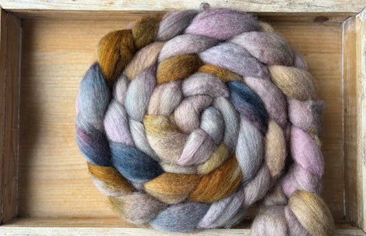 One of a Kind Batch - 100 grams of Spinning Fibre - Bluefaced Leicester Wool - 26 Micron - Hand Dyed Combed Top
