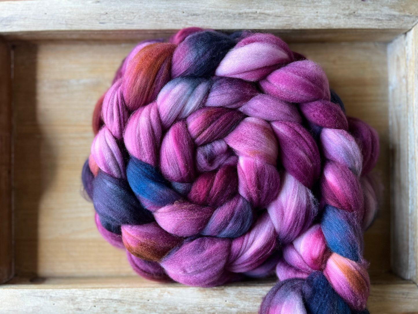 One of a Kind Batch - 100 grams of Spinning Fibre - Superwash Merino Wool 22 Micron - Hand Dyed Combed Top