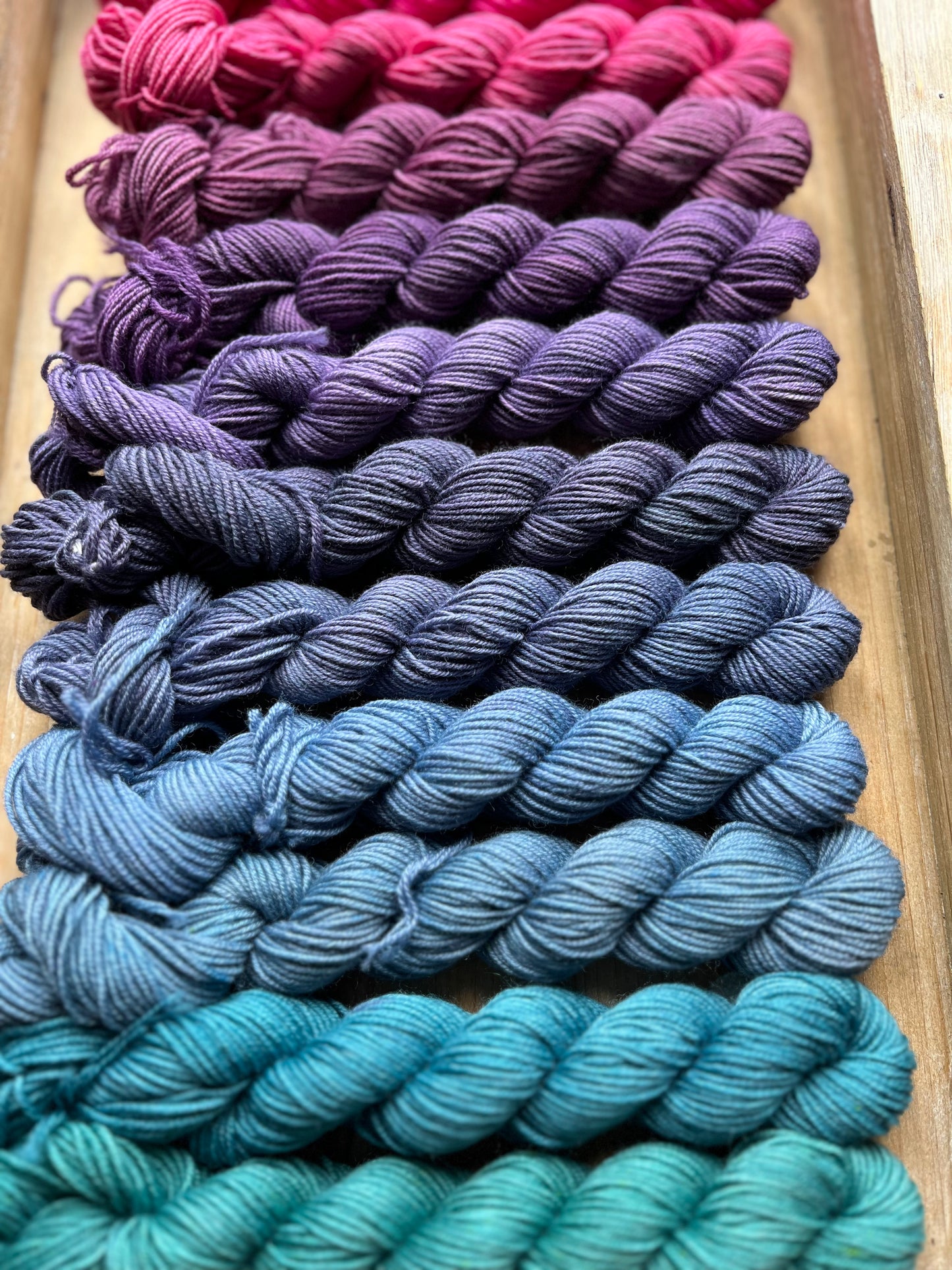 12 Skein Mini Yarn Fade - Squishy Sock Base